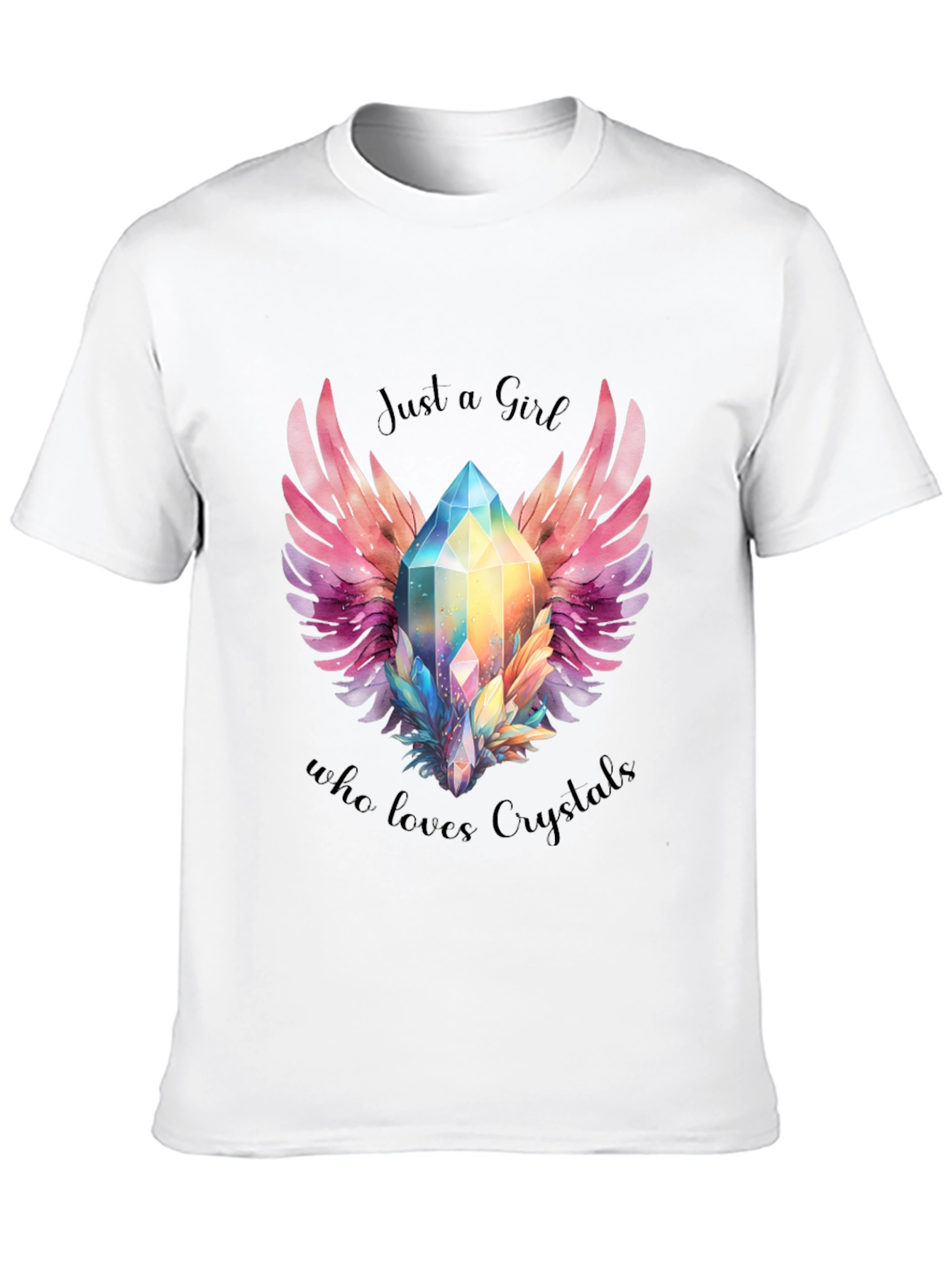 Just a Girl Who Loves Crystals Graphic Tee