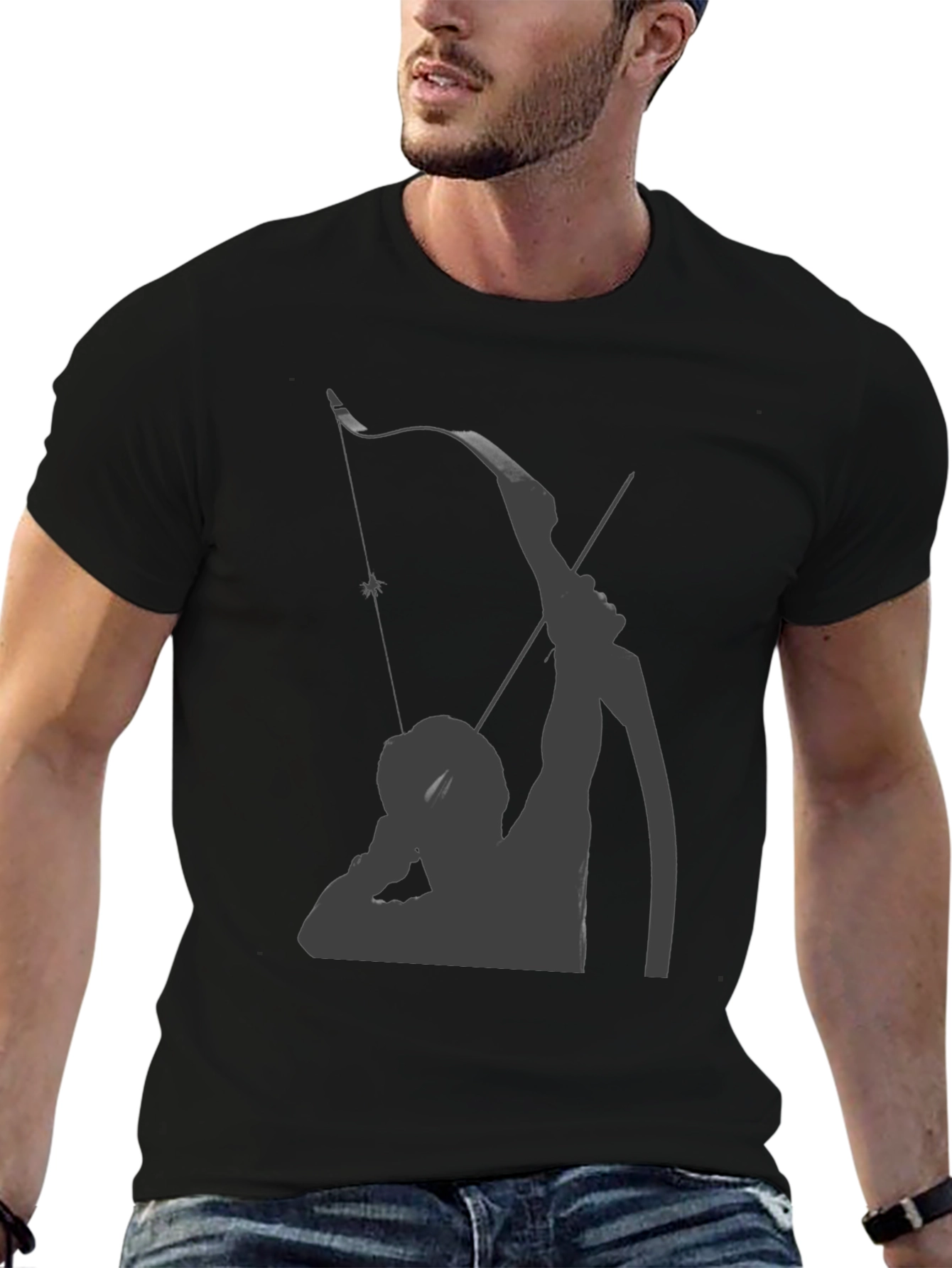 Archer Silhouette T-Shirt - Dark Aesthetic Tee