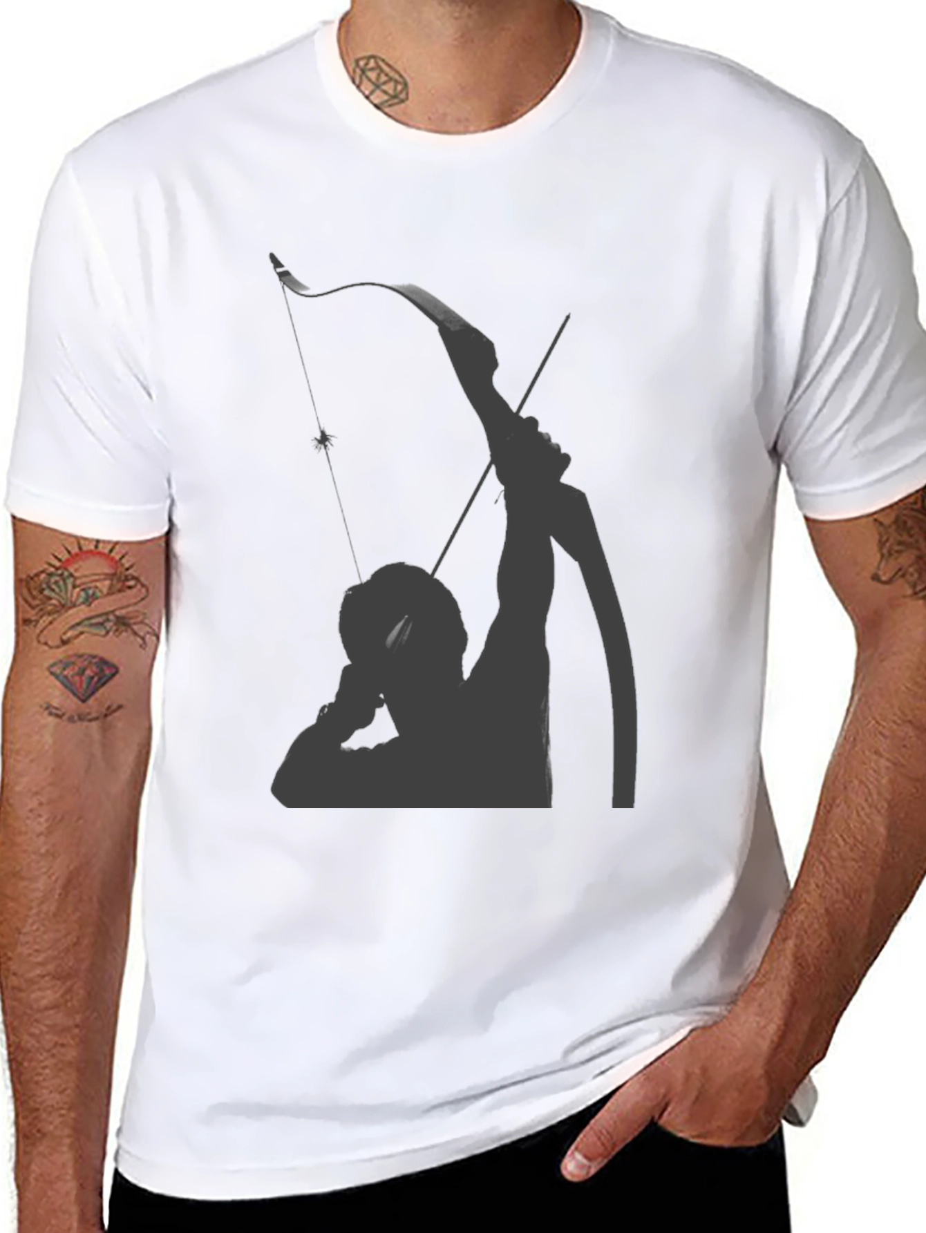 Archer Silhouette T-Shirt - Dark Aesthetic Tee