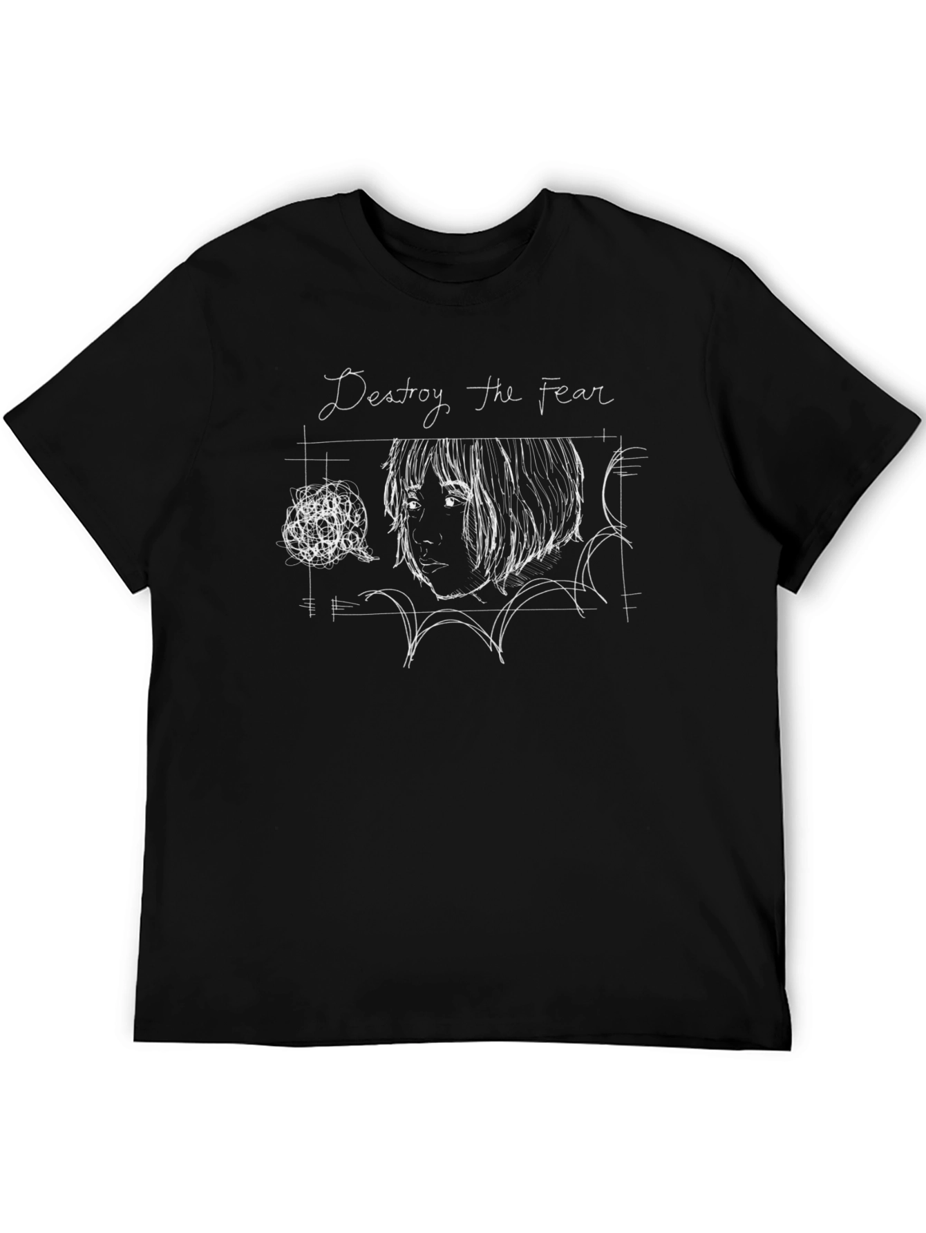 Destroy the Fear Graphic Tee - Unisex Black T-Shirt