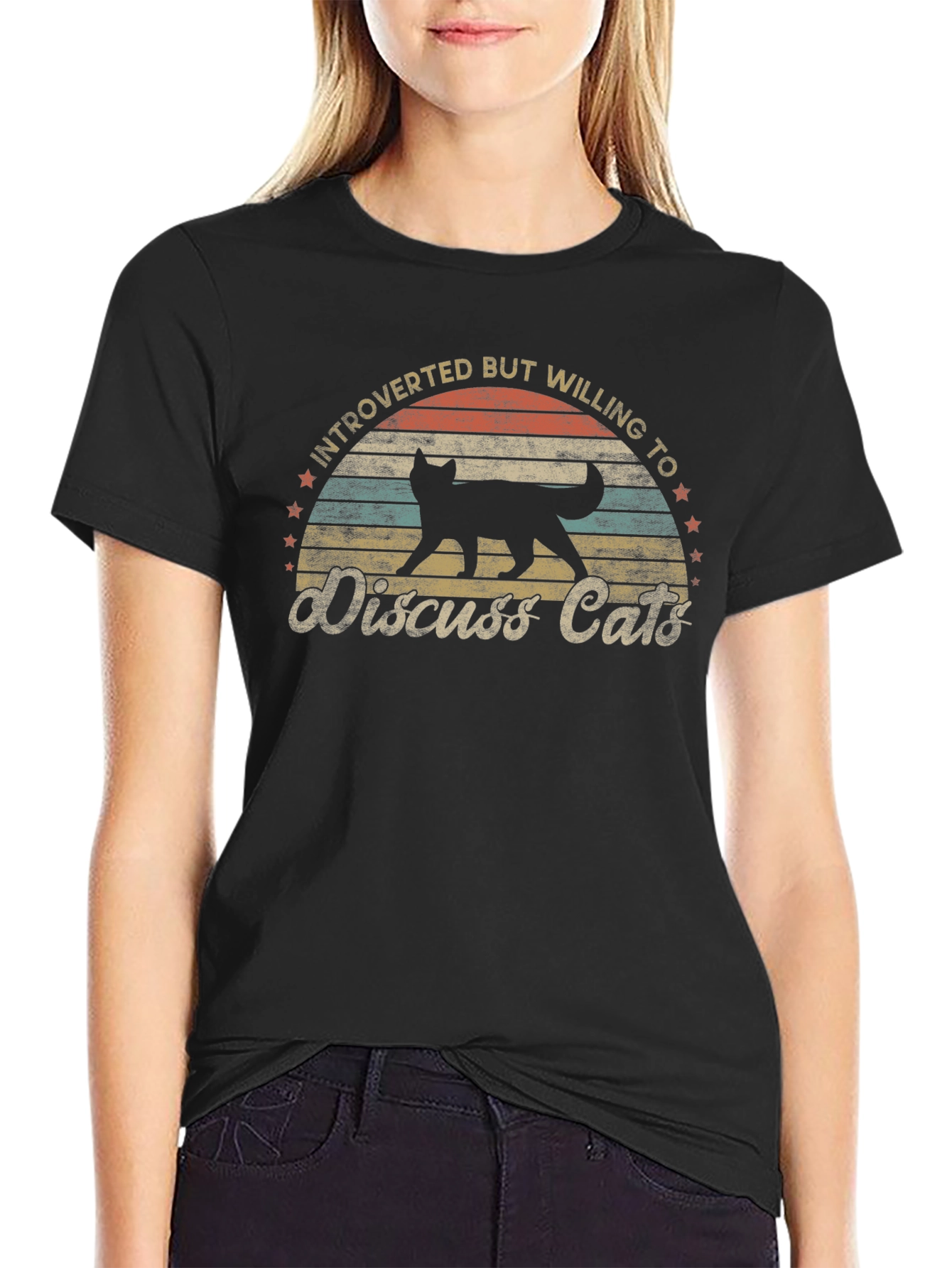 Introverted Cat Lover T-Shirt - Discuss Cats