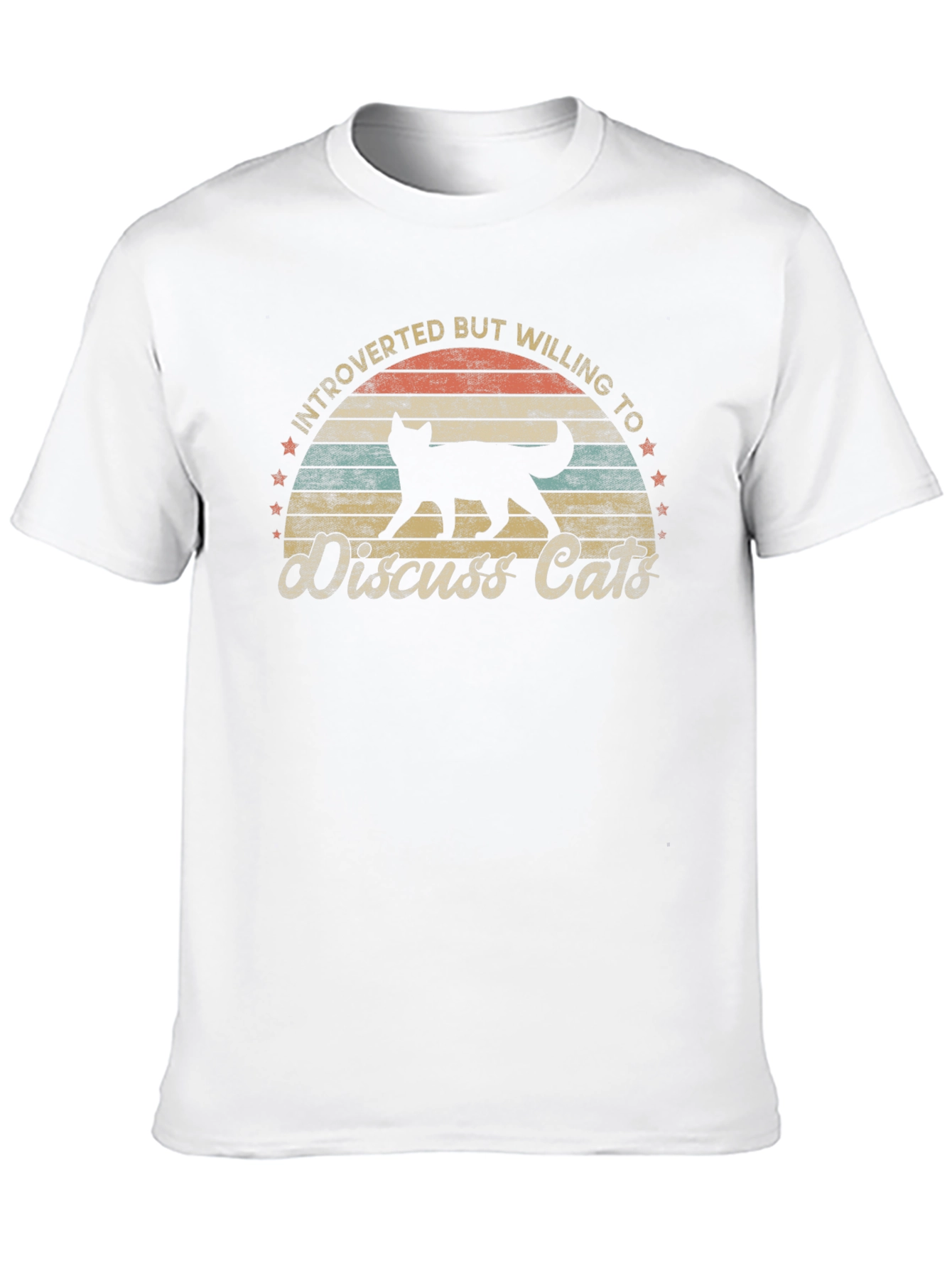 Introverted Cat Lover T-Shirt - Discuss Cats