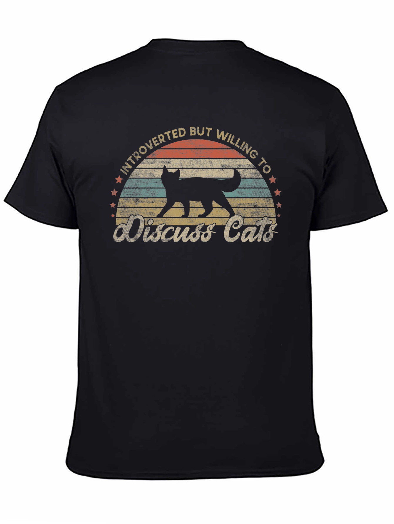 Introverted Cat Lover T-Shirt - Discuss Cats