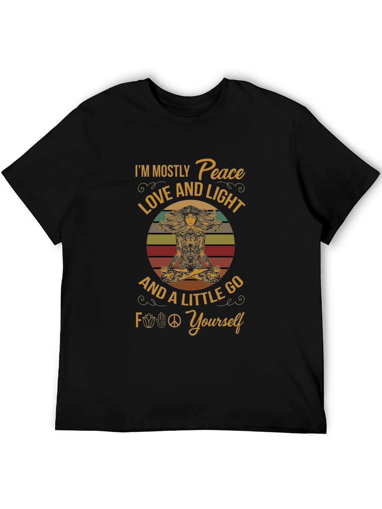 Peace Love and Light T-Shirt - Yoga Inspired