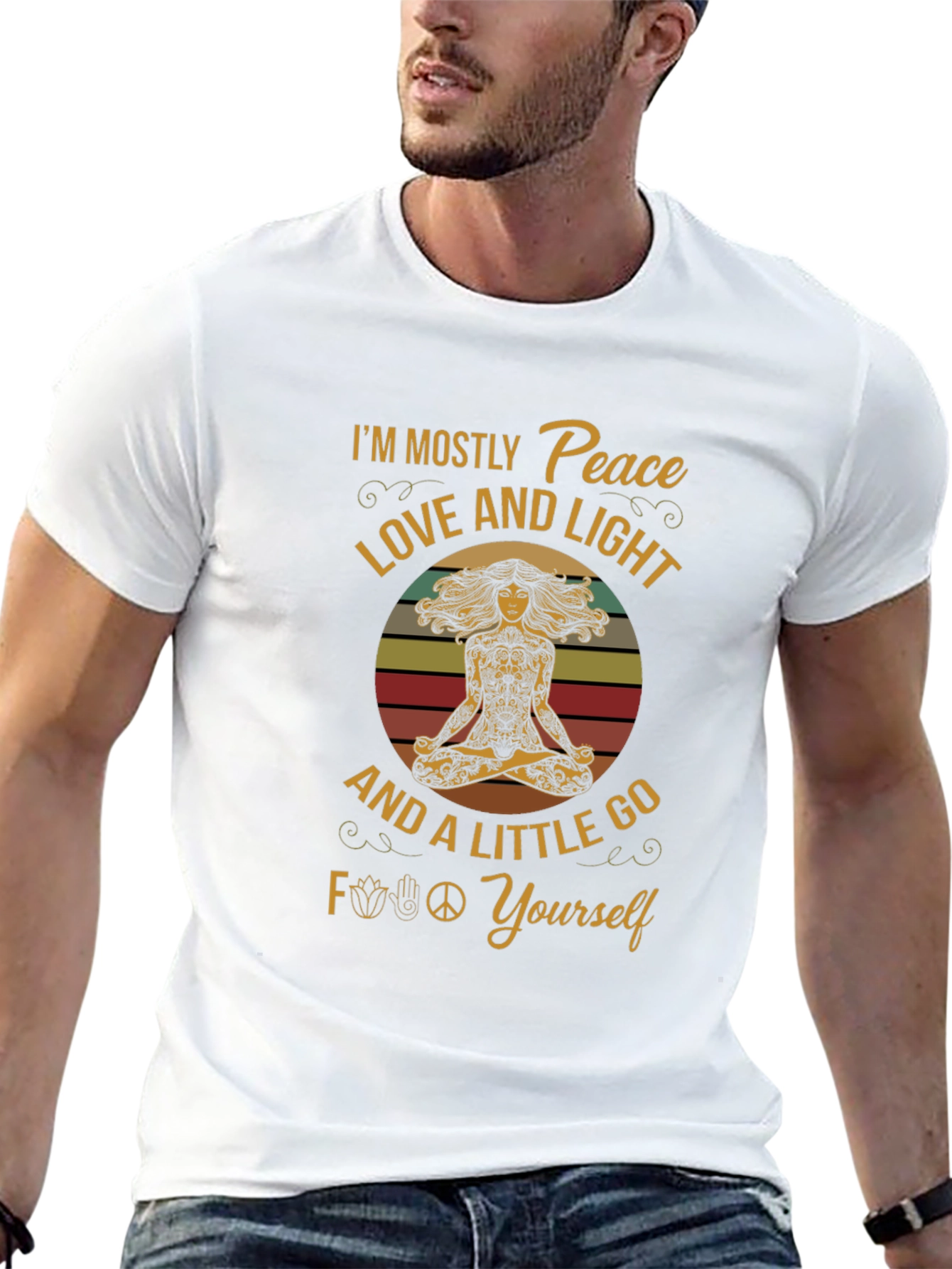 Peace Love and Light T-Shirt - Yoga Inspired