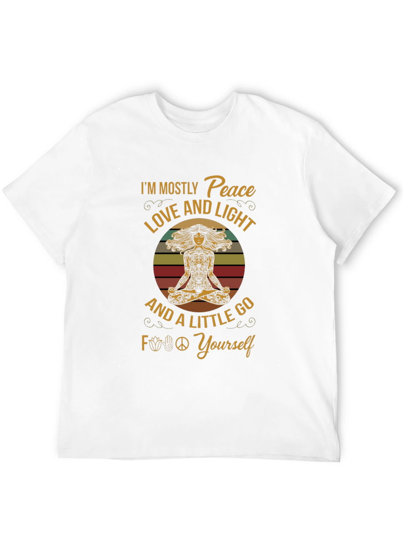 Peace Love and Light T-Shirt - Yoga Inspired