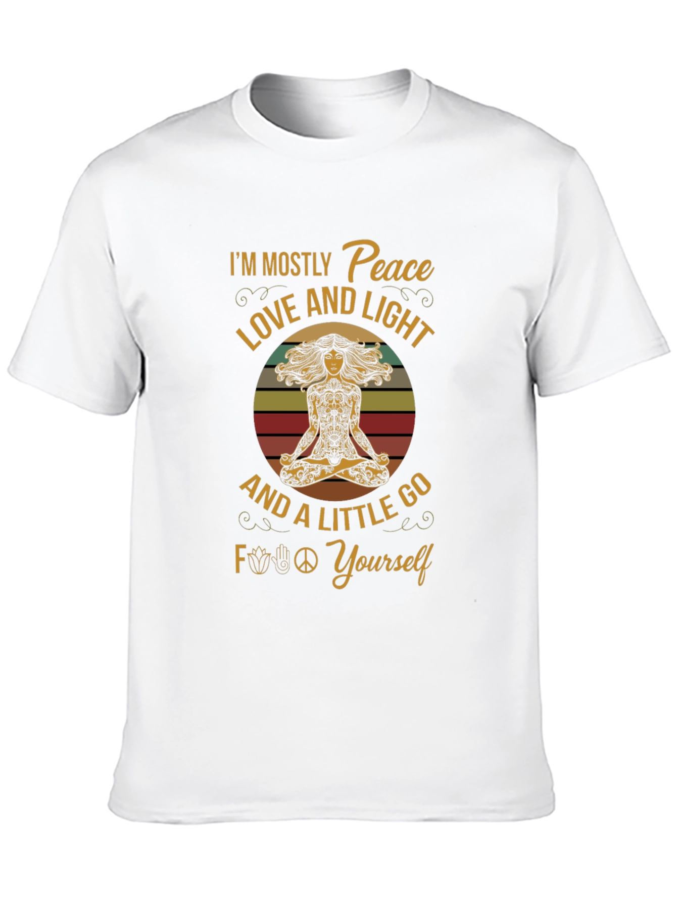 Peace Love and Light T-Shirt - Yoga Inspired