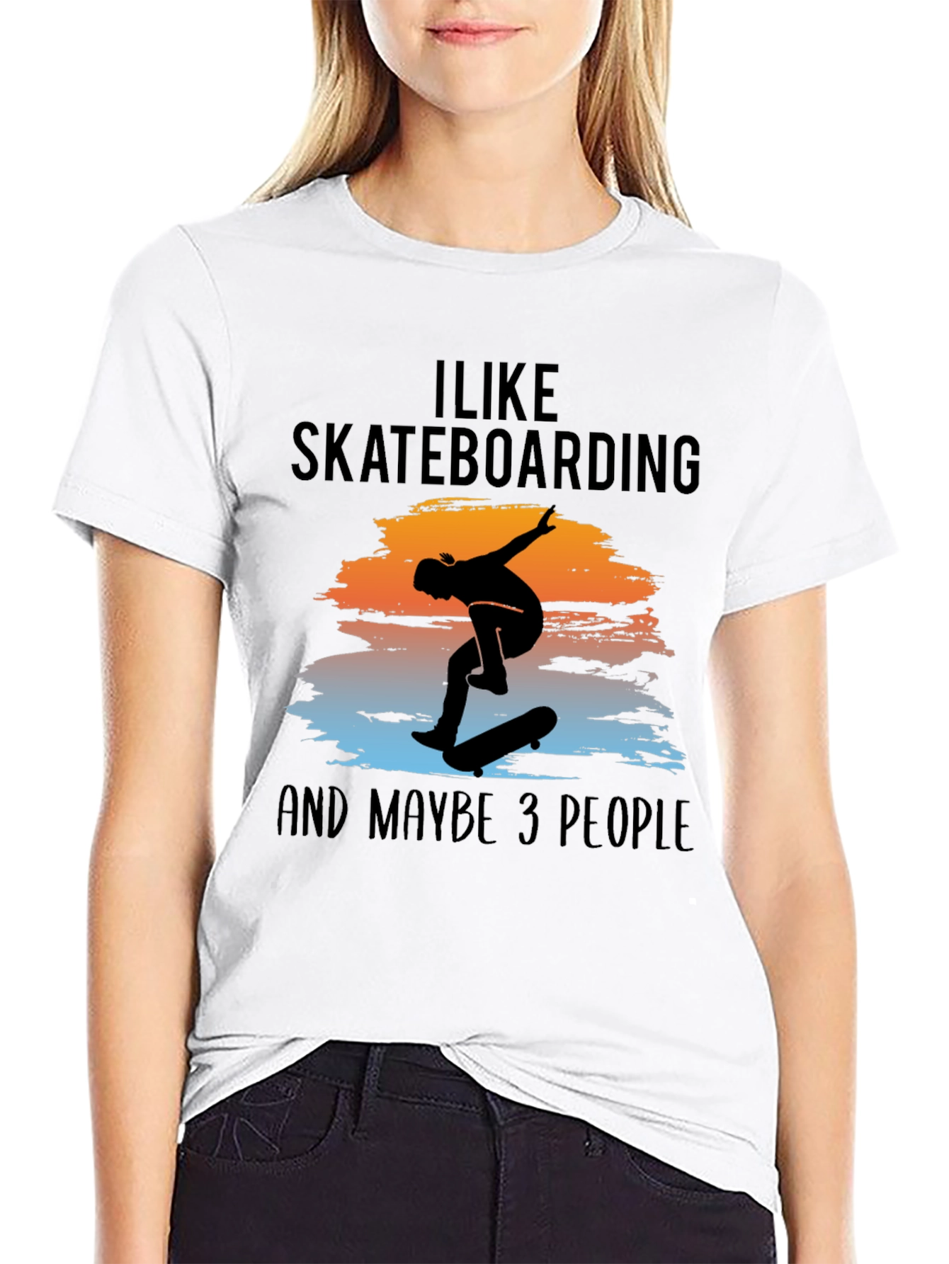 I Like Skateboarding and Maybe 3 People T-Shirt