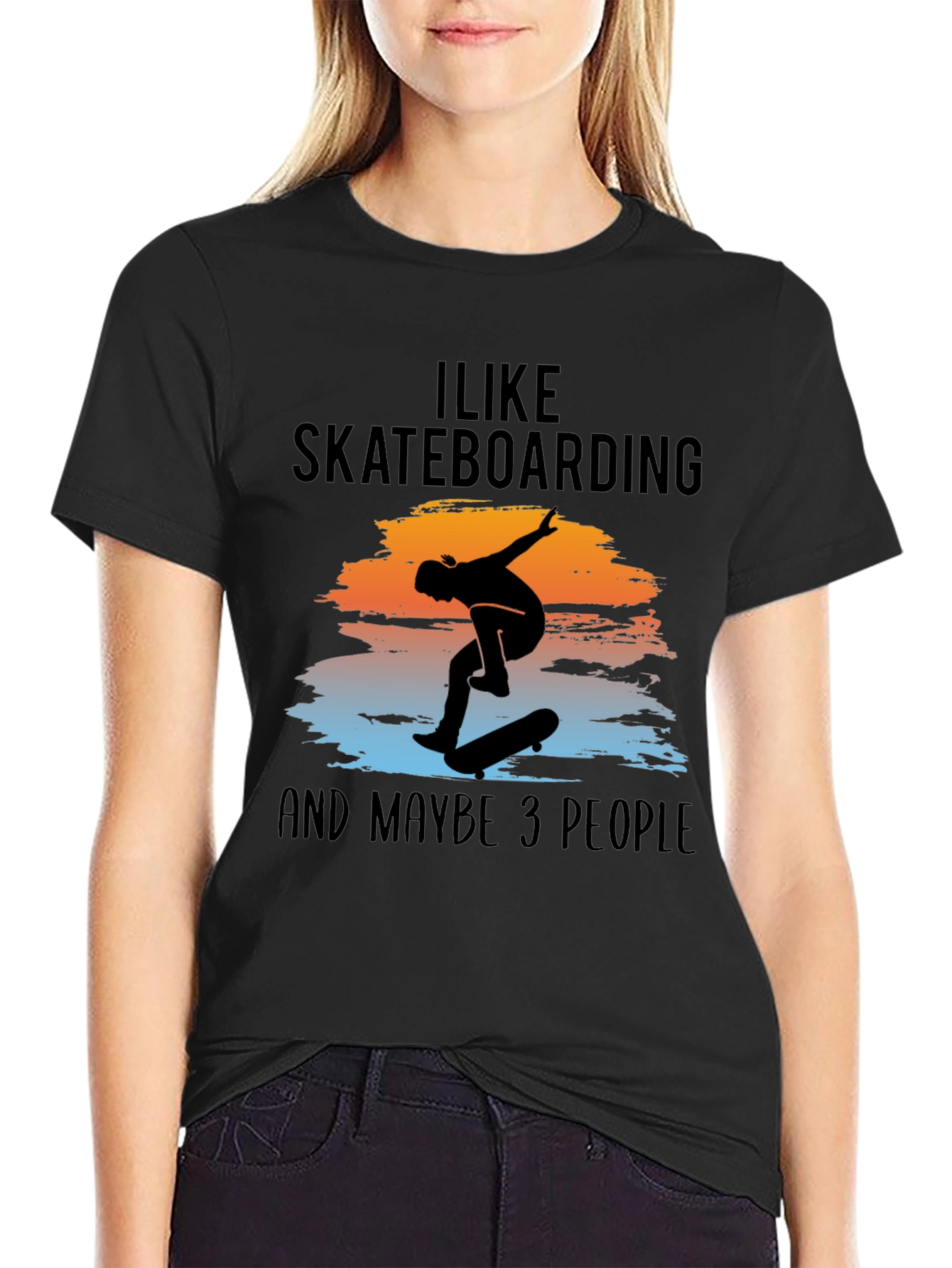 I Like Skateboarding and Maybe 3 People T-Shirt