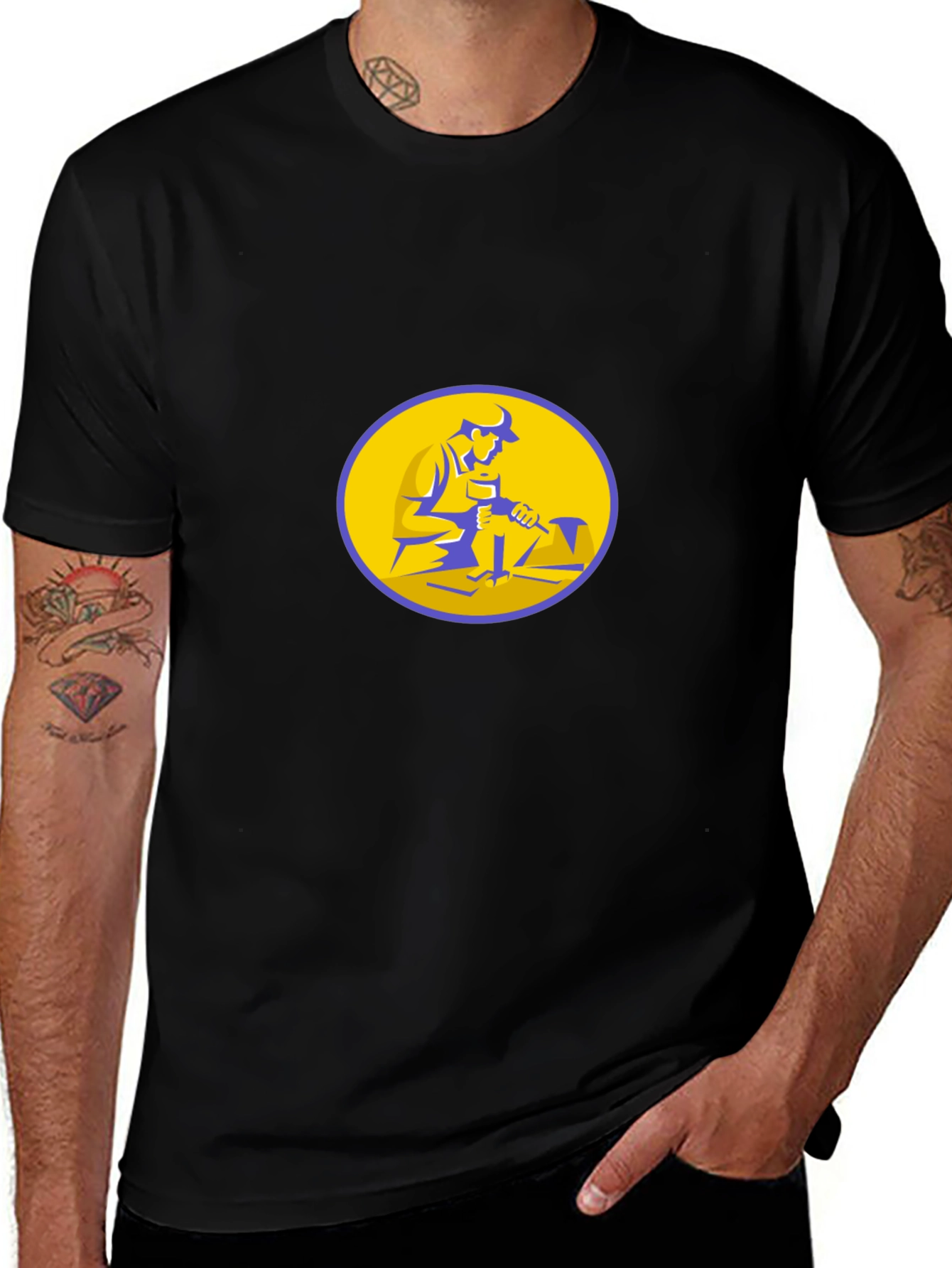 Black Graphic Tee - Stone Mason Design