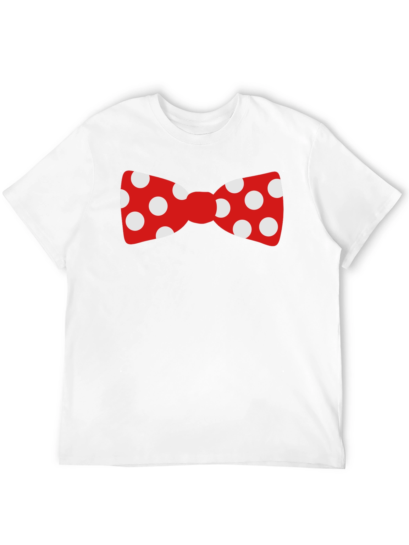 Polka Dot Bow Tie Black T-Shirt