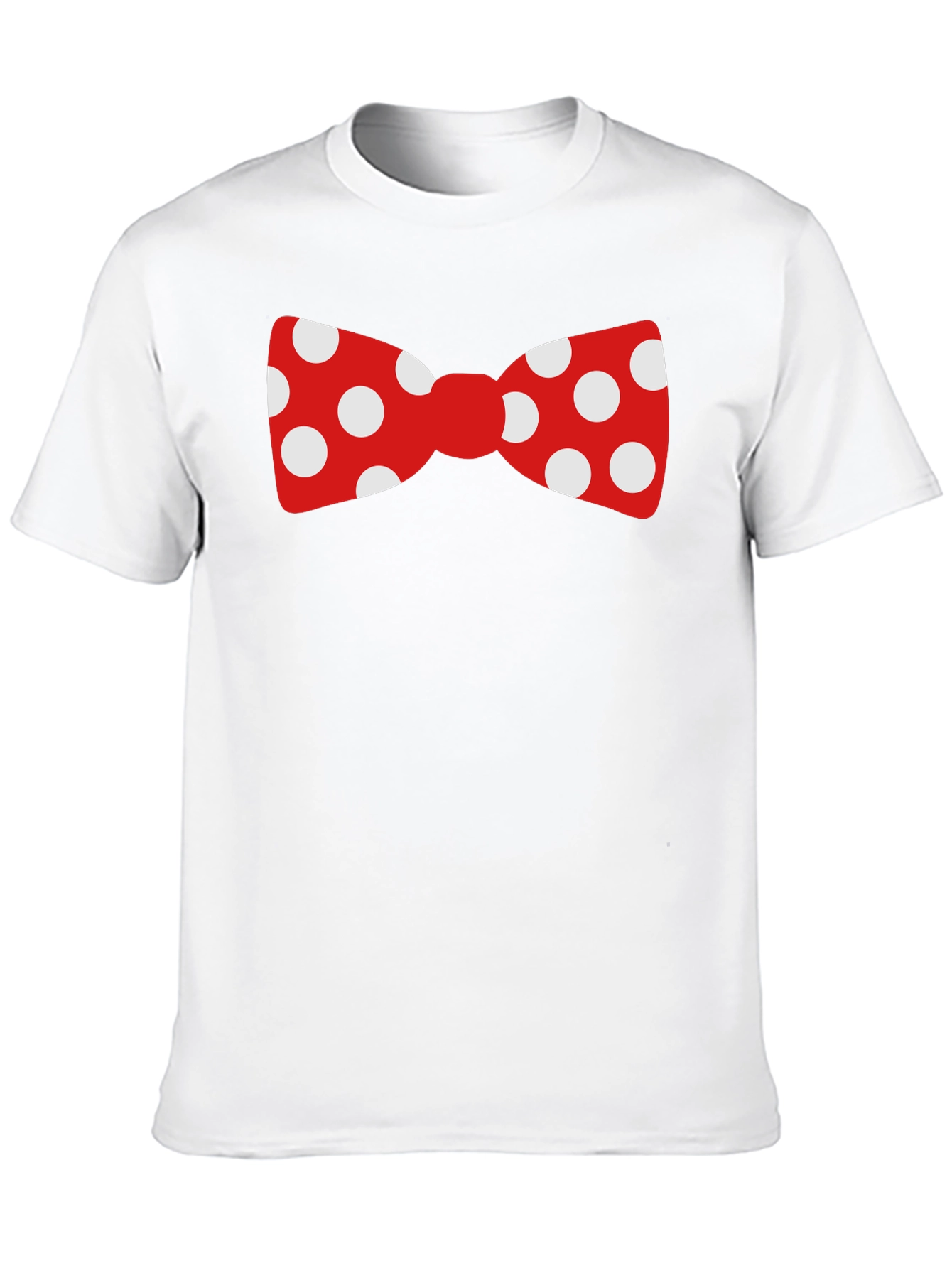 Polka Dot Bow Tie Black T-Shirt