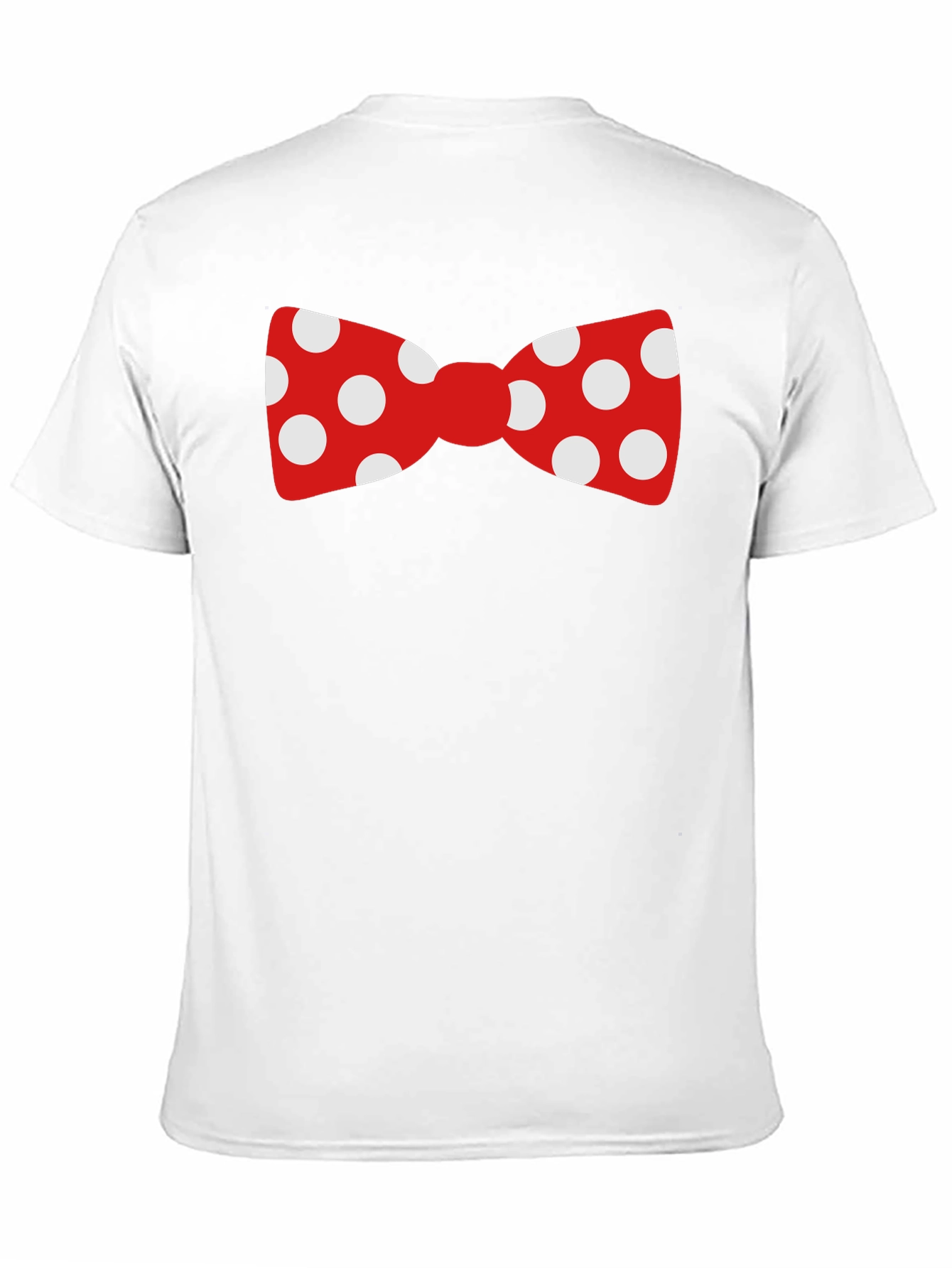 Polka Dot Bow Tie Black T-Shirt