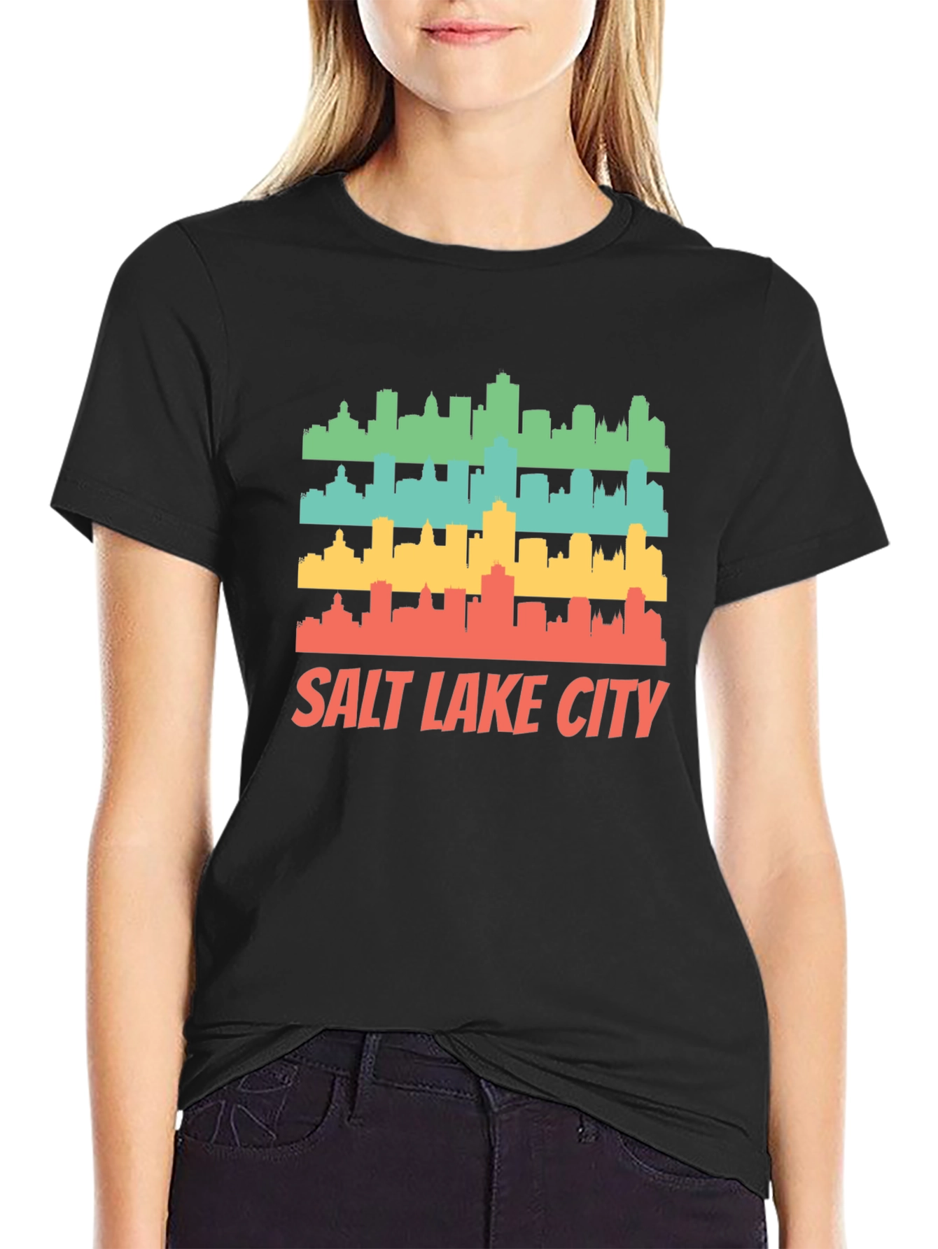 Retro Salt Lake City Skyline T-Shirt