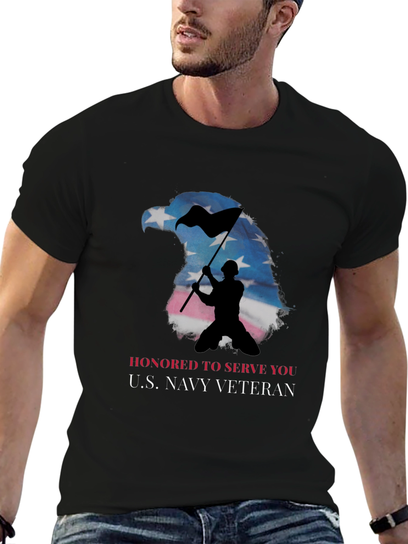 Honored Navy Veteran Eagle T-Shirt