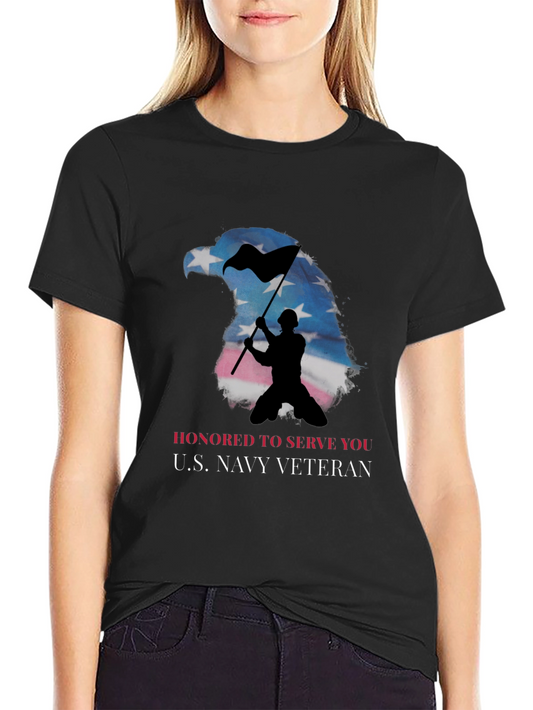Honored Navy Veteran Eagle T-Shirt