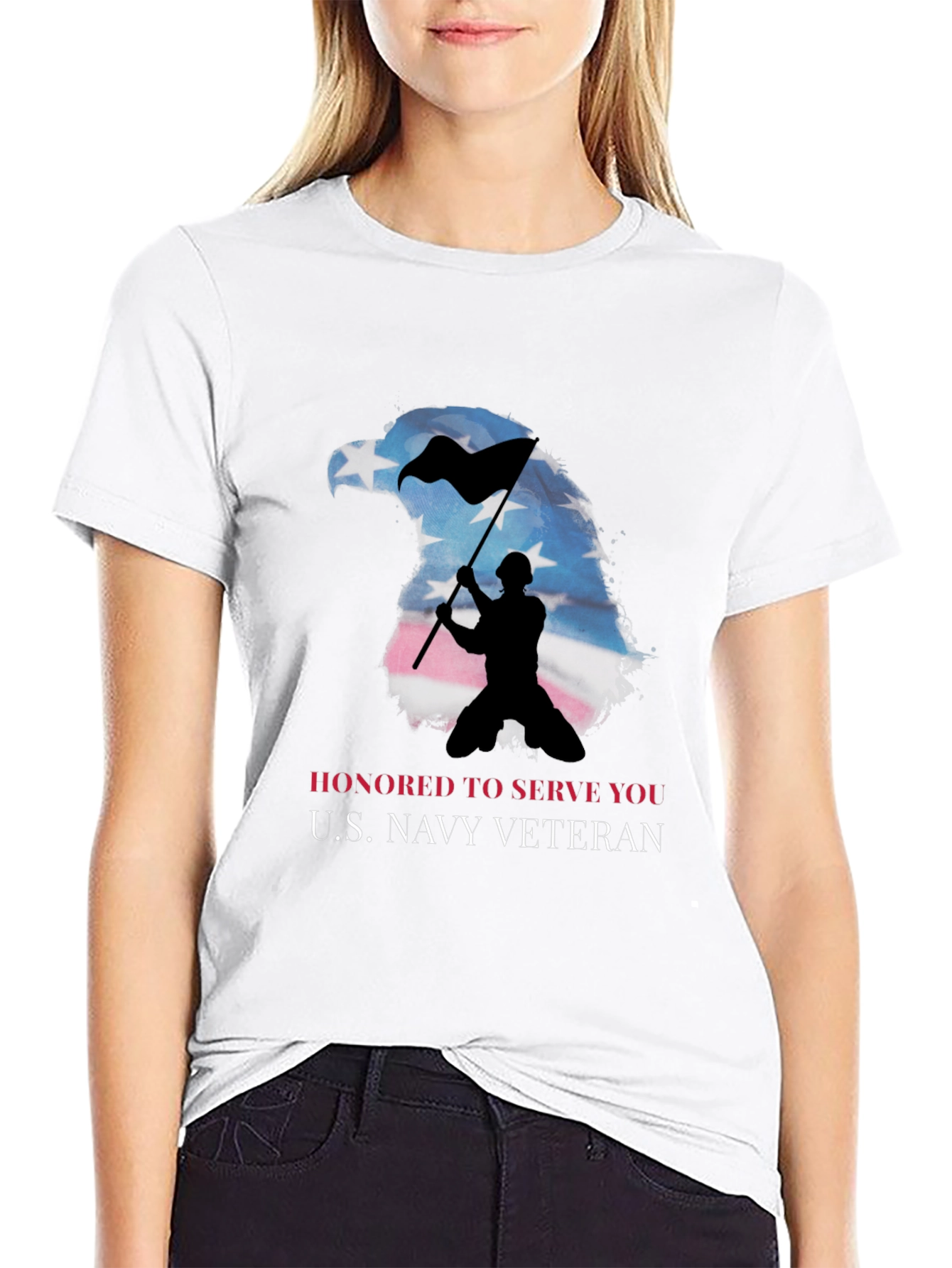 Honored Navy Veteran Eagle T-Shirt
