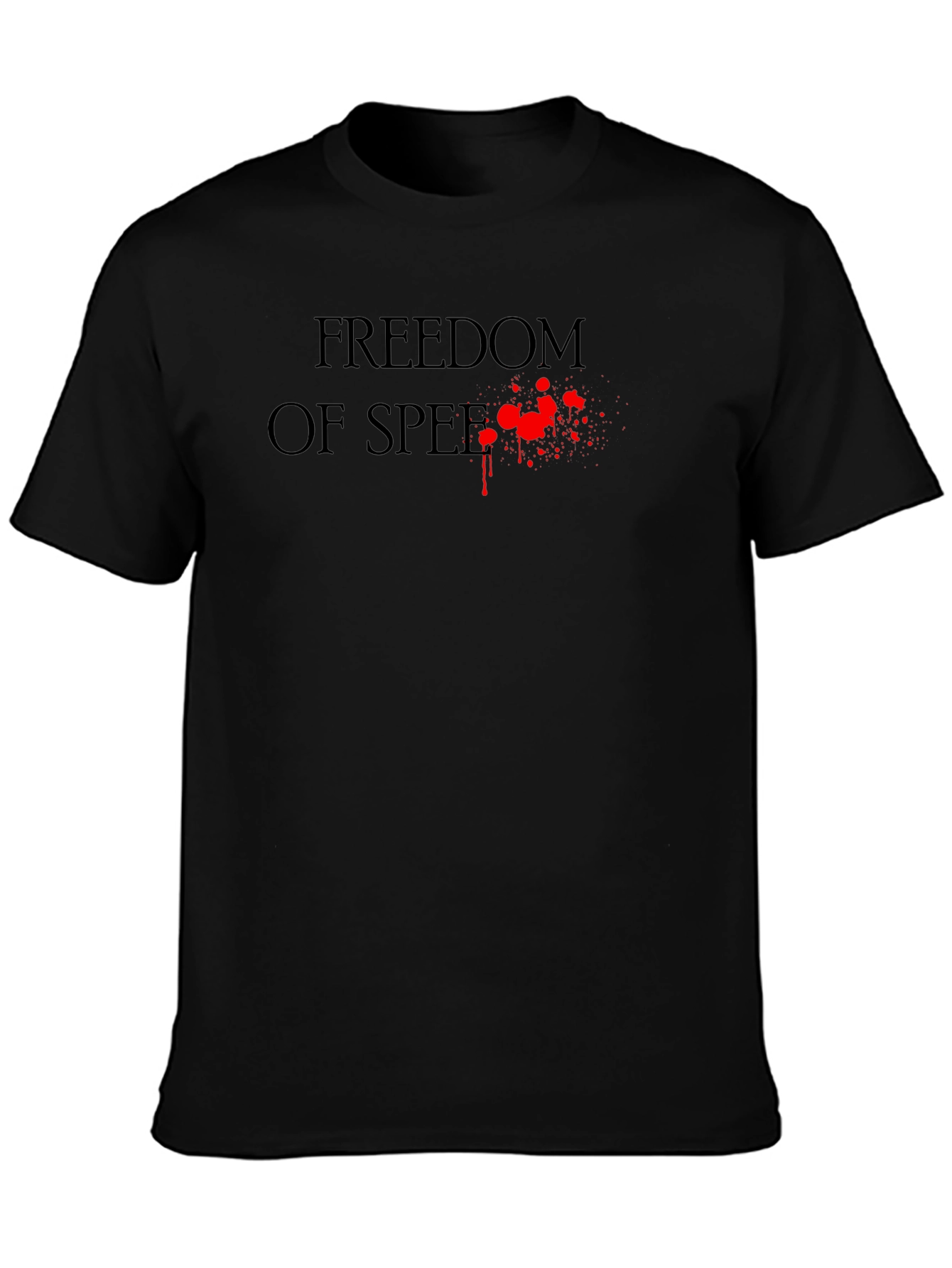 Freedom of Speech Graphic Tee - Mens Black T-Shirt