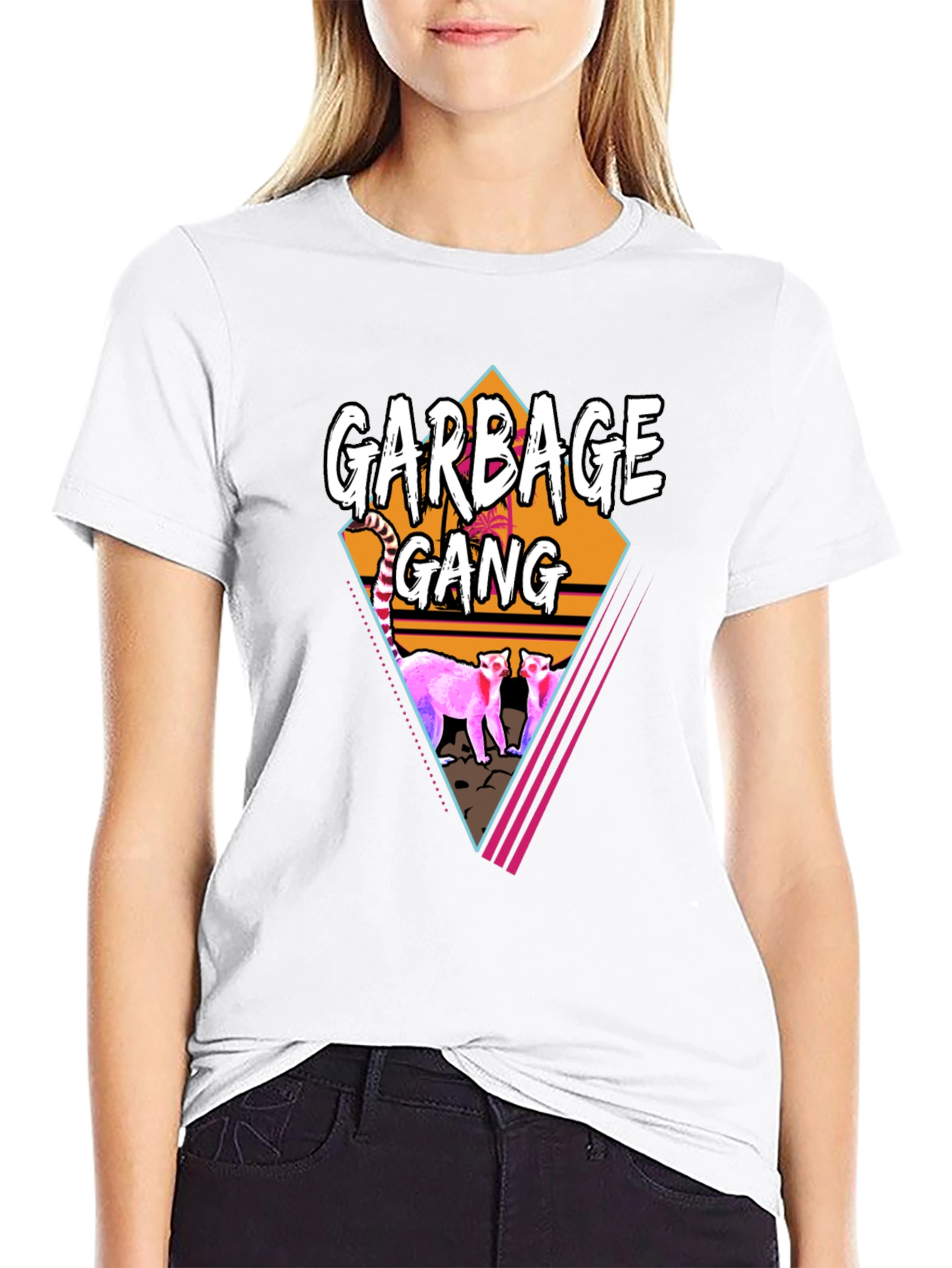 Garbage Gang Graphic Tee - Retro Style Black T-Shirt