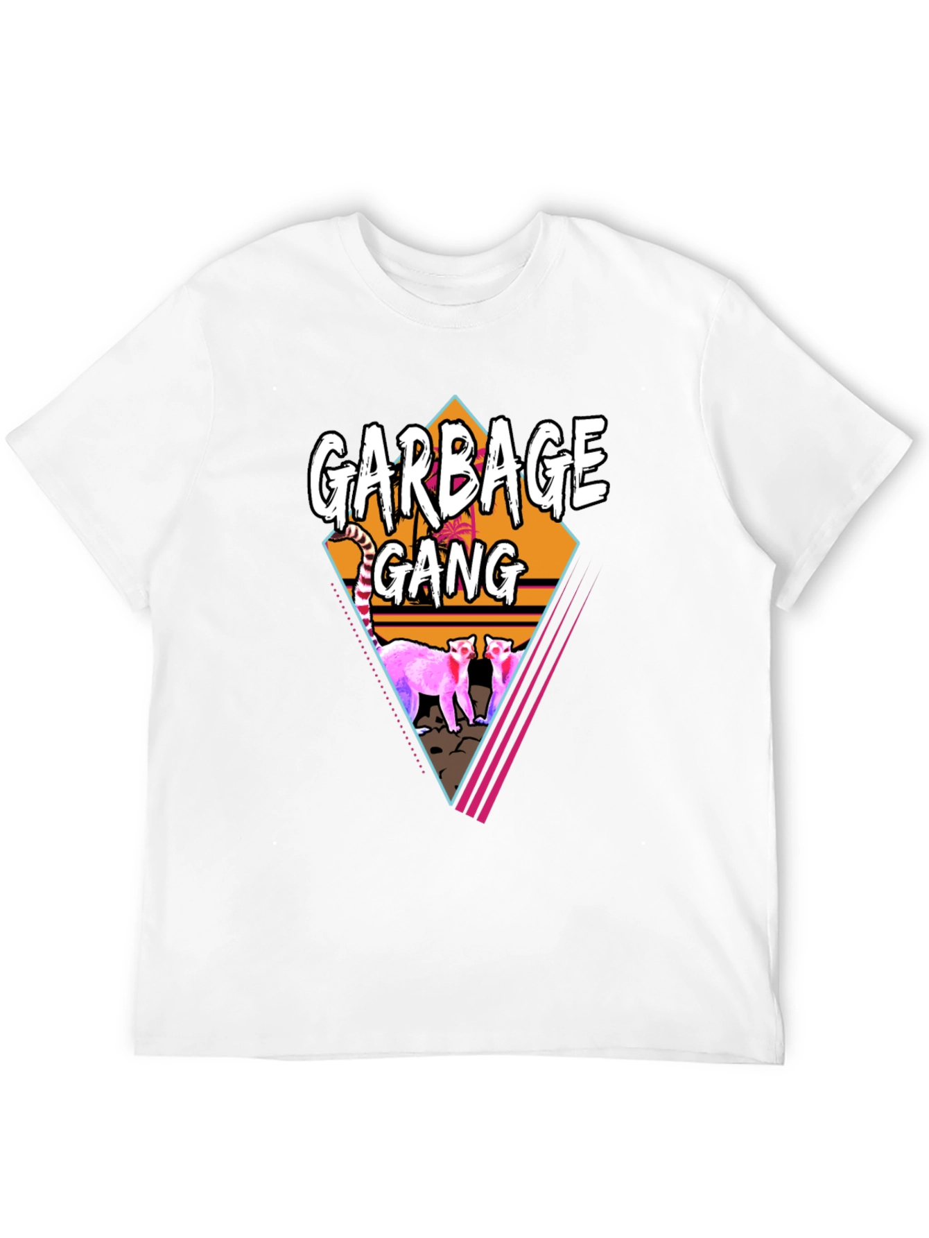 Garbage Gang Graphic Tee - Retro Style Black T-Shirt