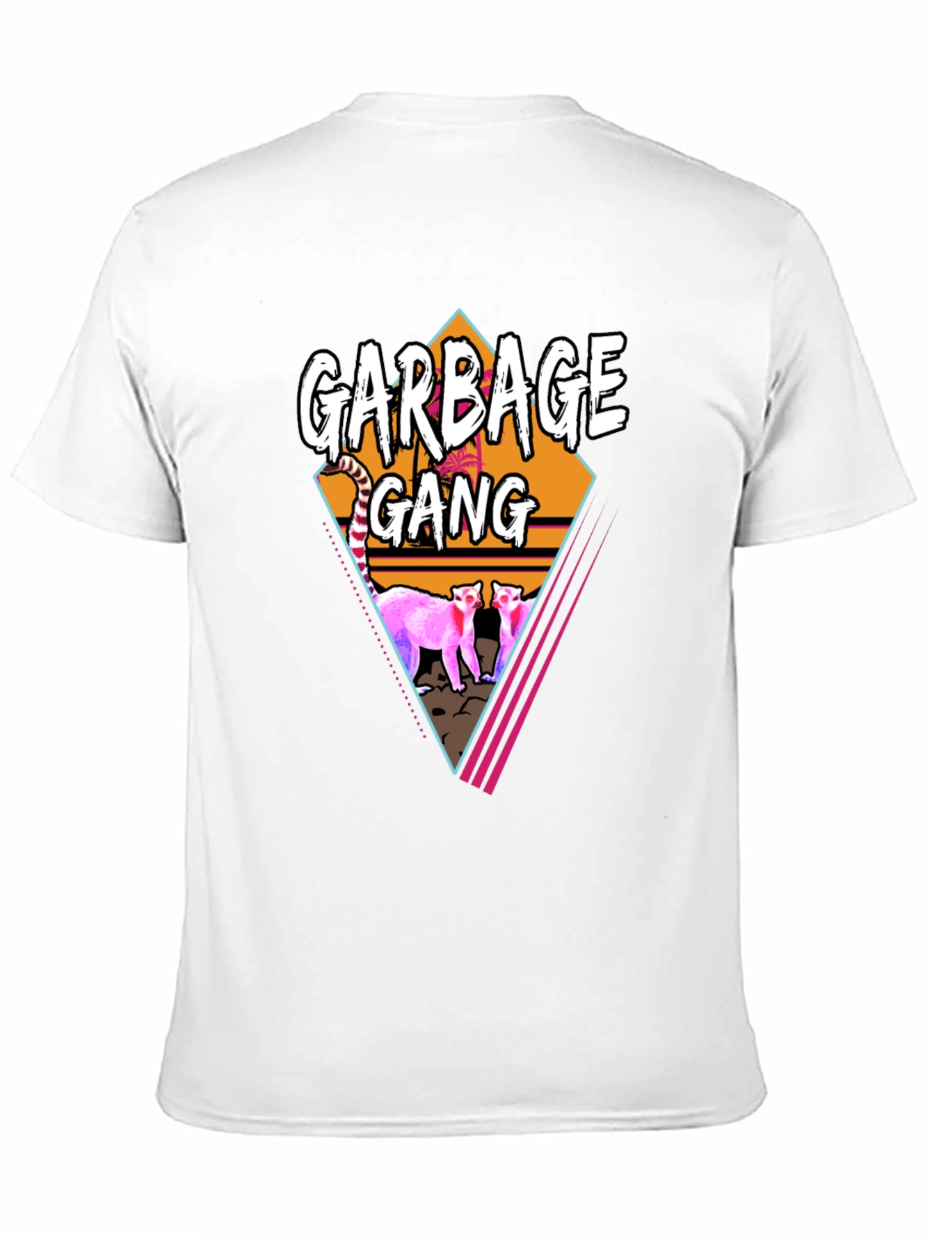 Garbage Gang Graphic Tee - Retro Style Black T-Shirt