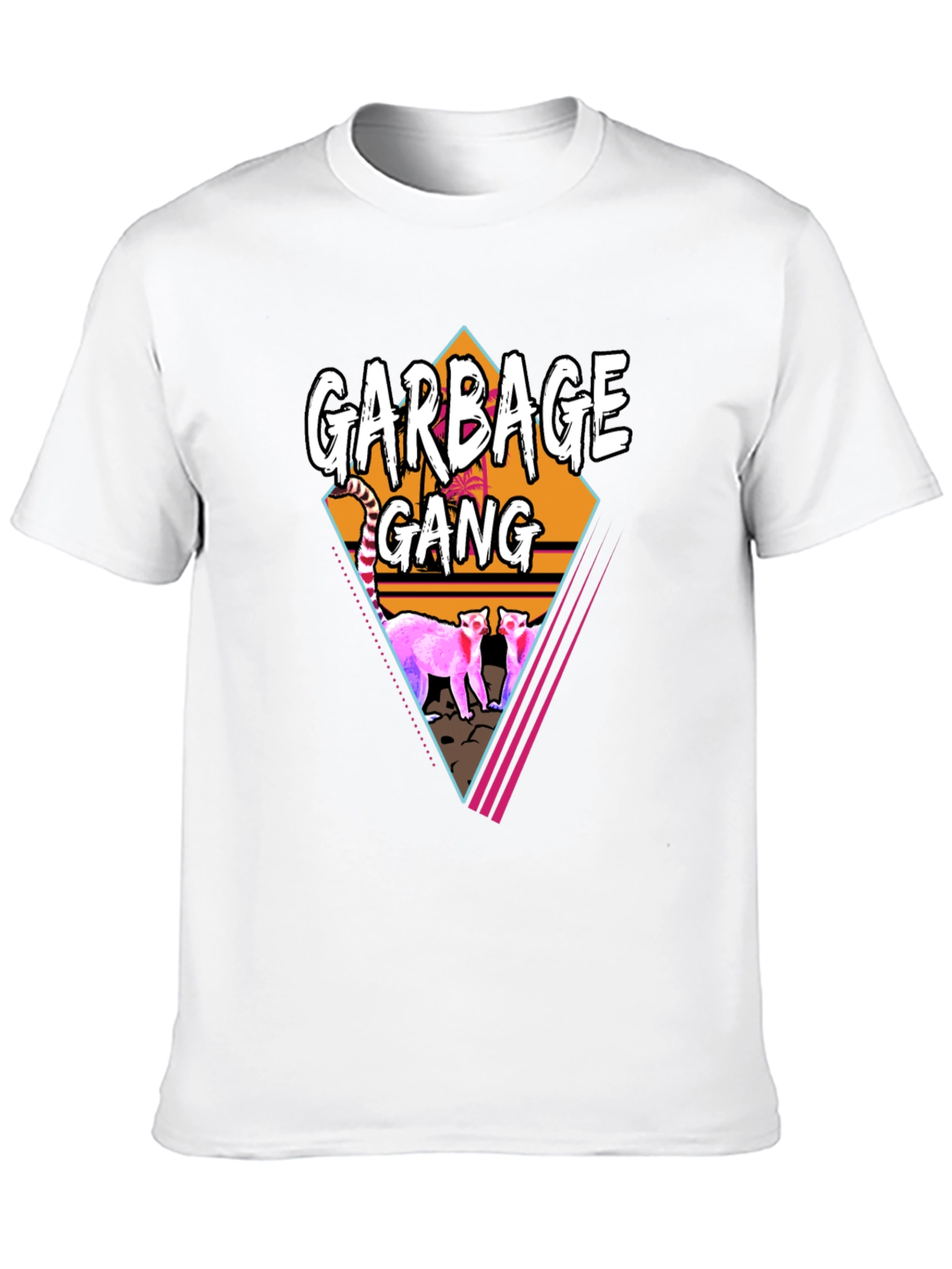 Garbage Gang Graphic Tee - Retro Style Black T-Shirt