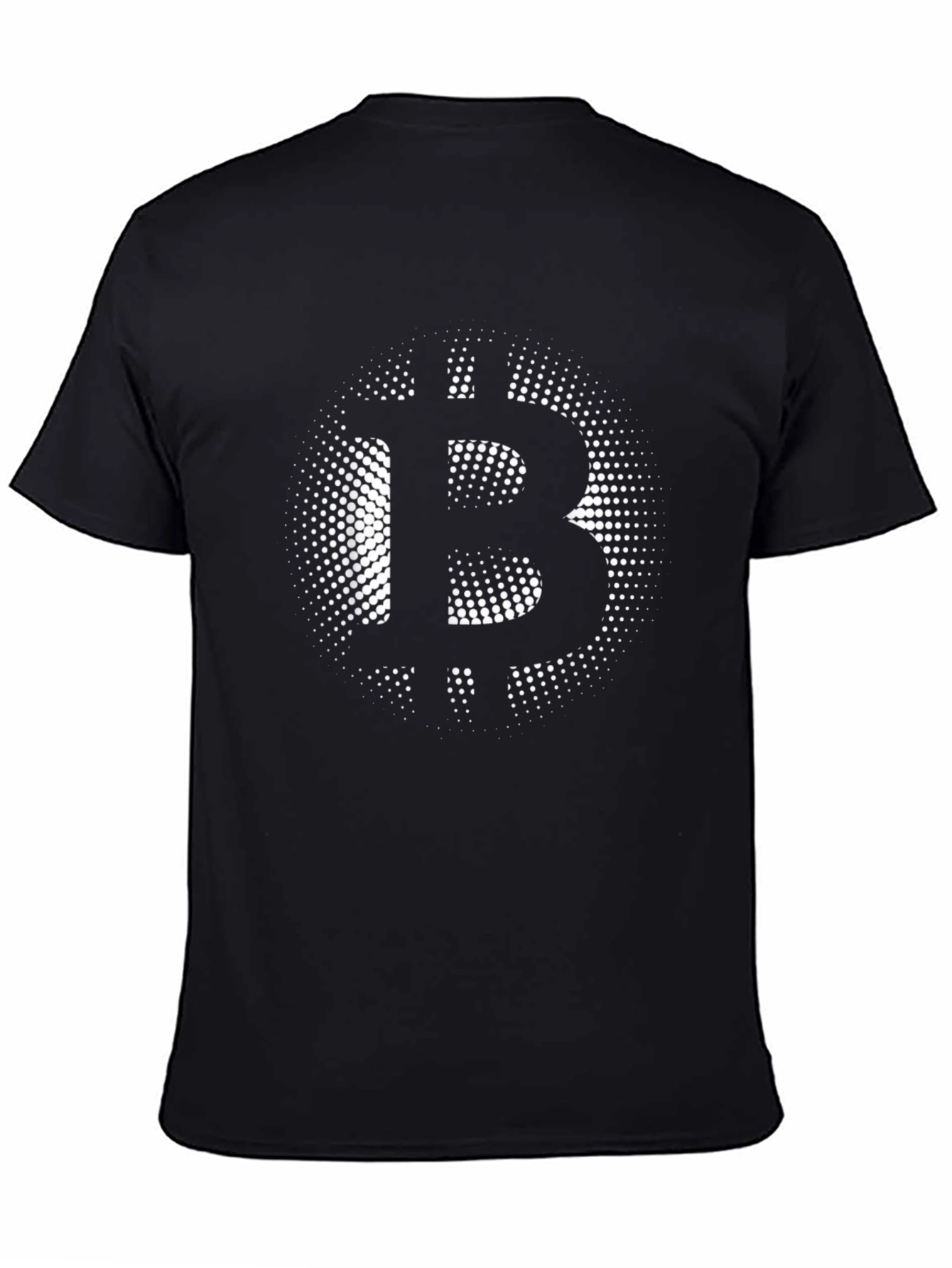 Bitcoin Halftone Black T-Shirt - Crypto Currency Tee