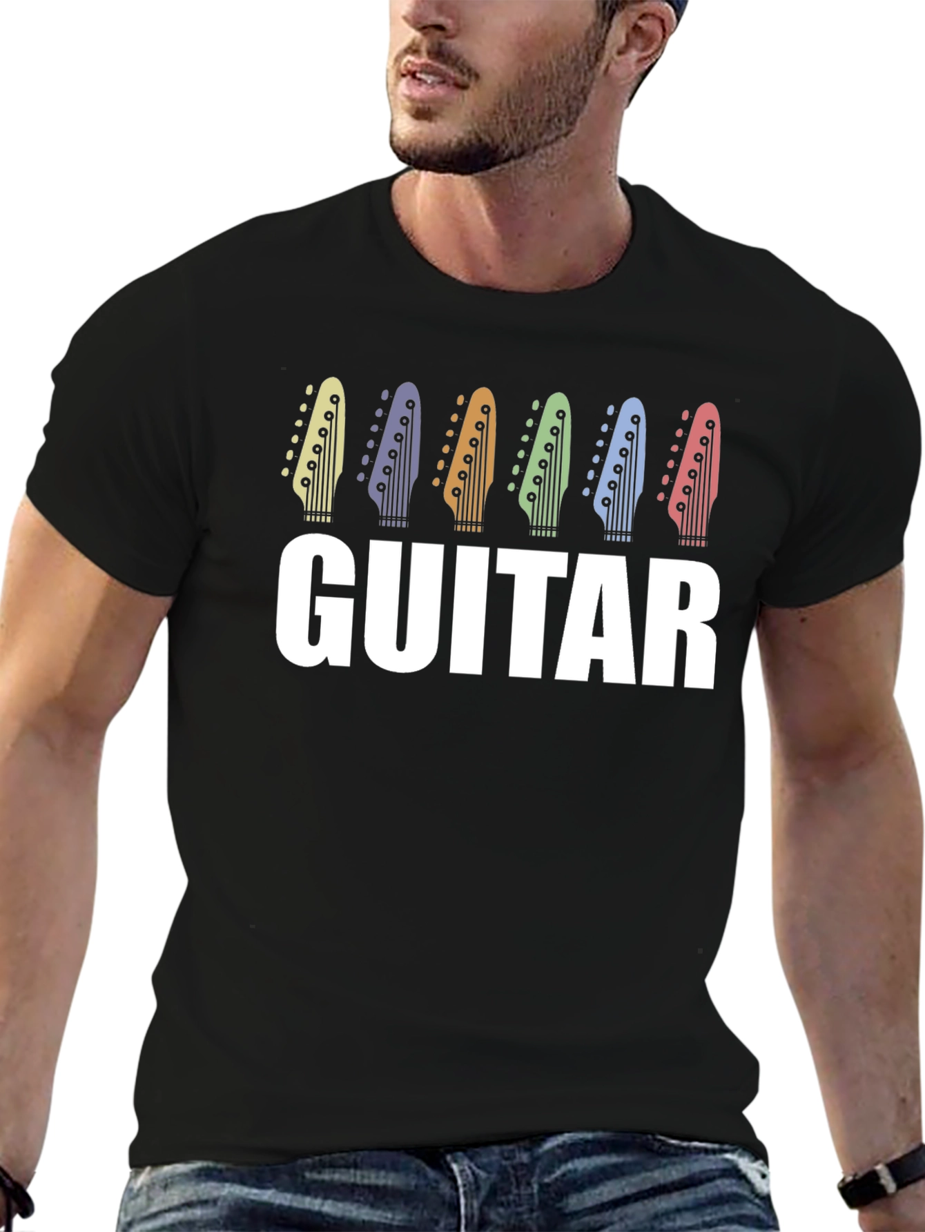 Guitar Headstock T-Shirt - Musician Tee