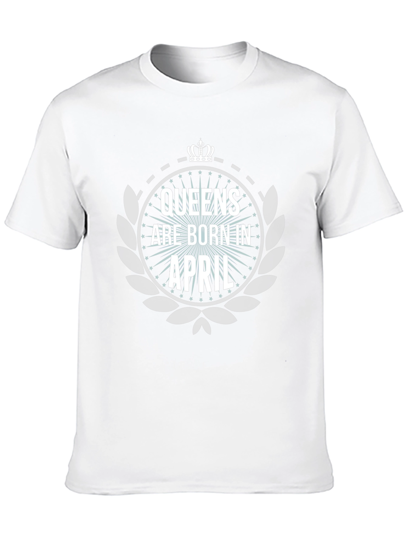 Queens Are Born In April Black T-Shirt