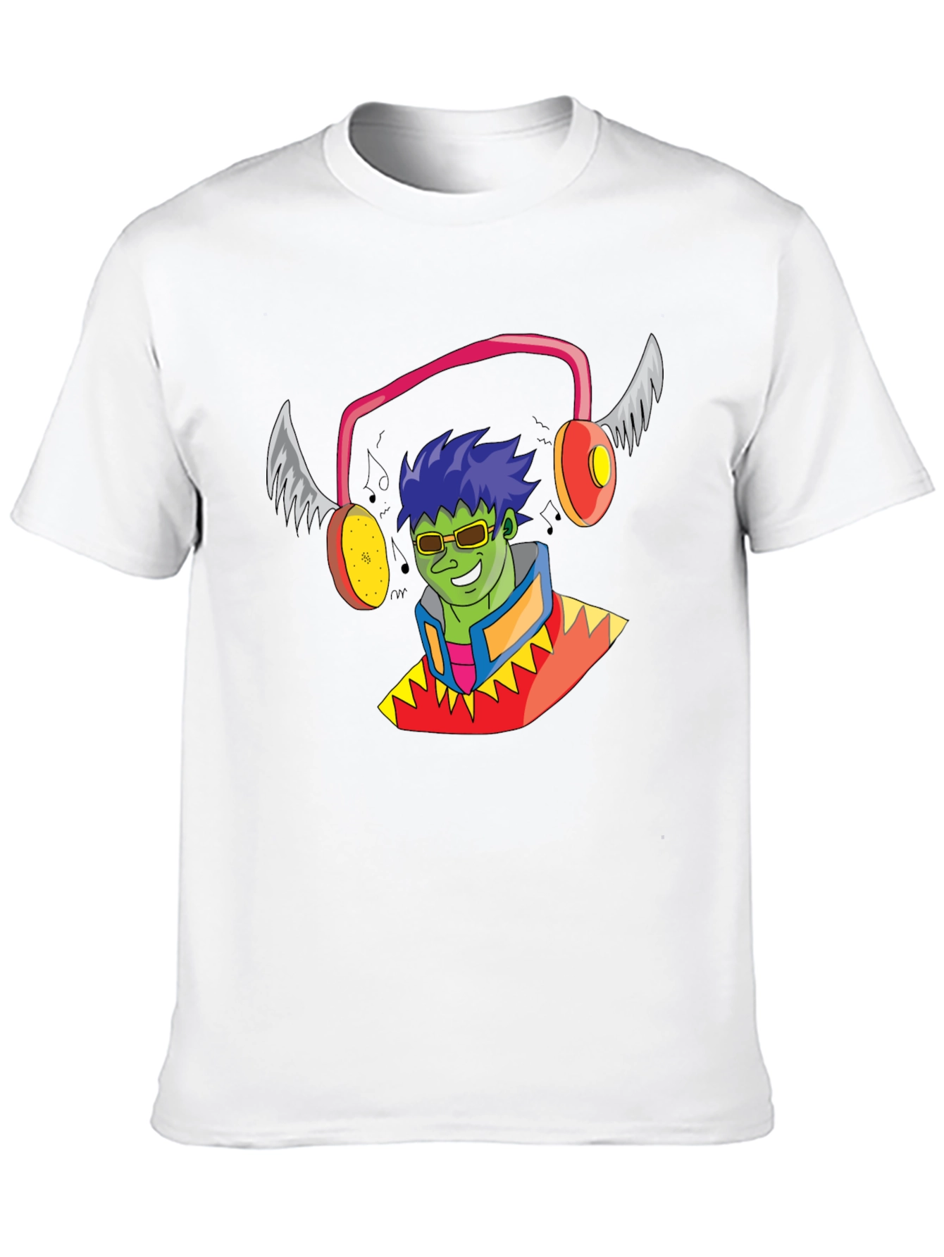 Funky Cartoon Character Black T-Shirt