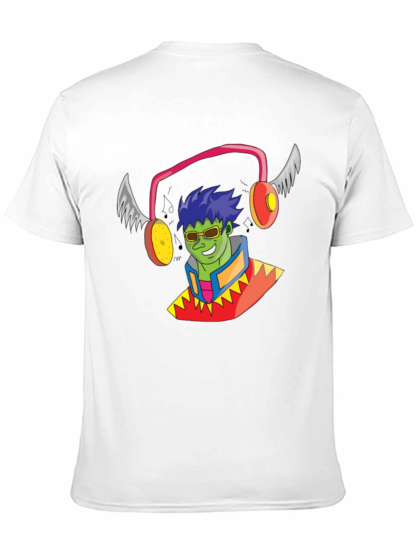 Funky Cartoon Character Black T-Shirt