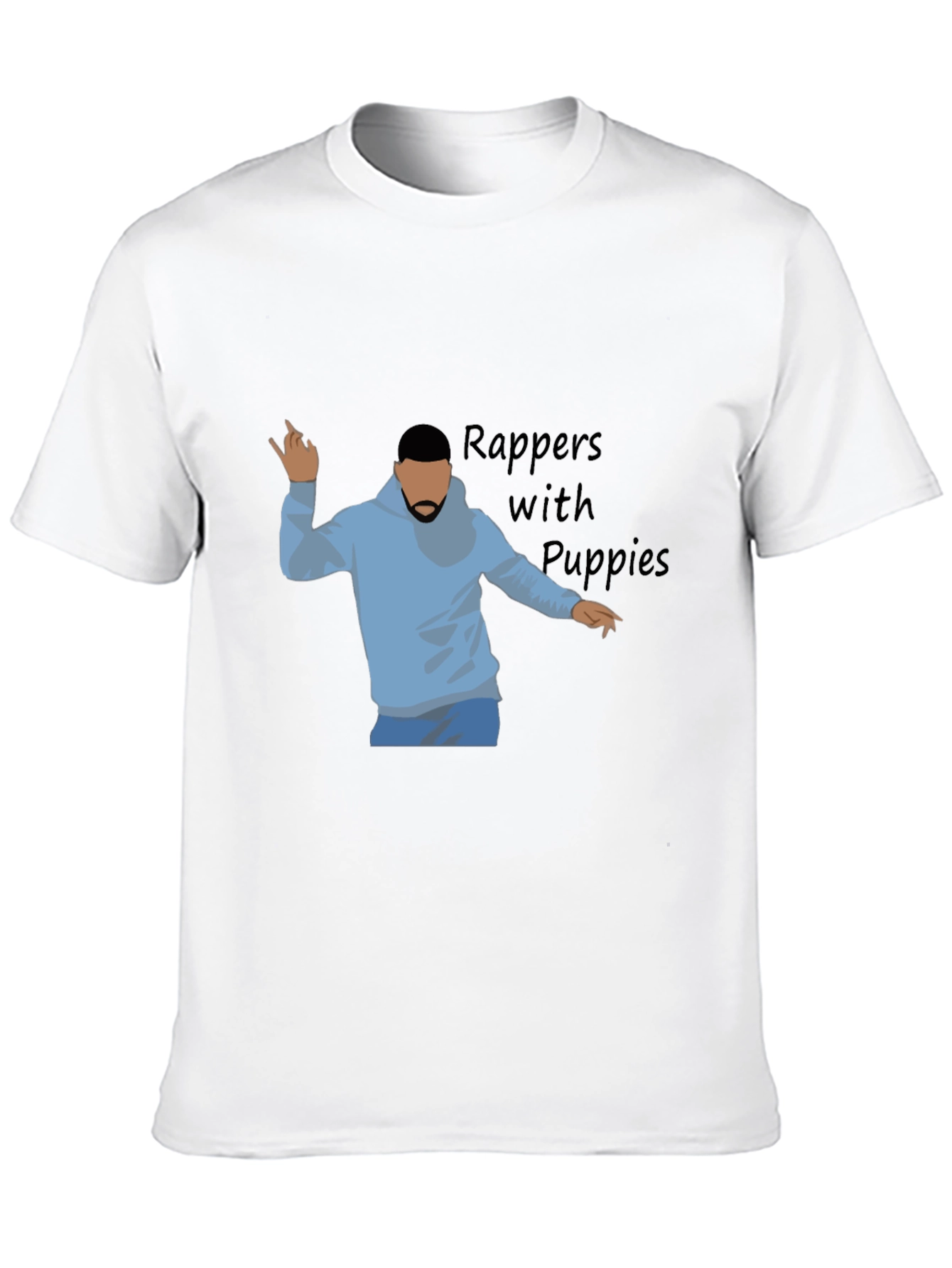Rappers with Puppies Black Graphic Tee