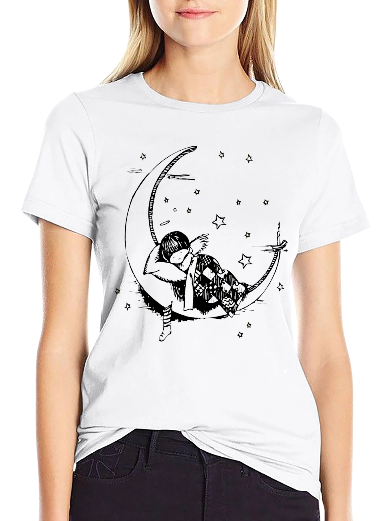 Moon Dreamer Graphic Tee - Stylish Comfort