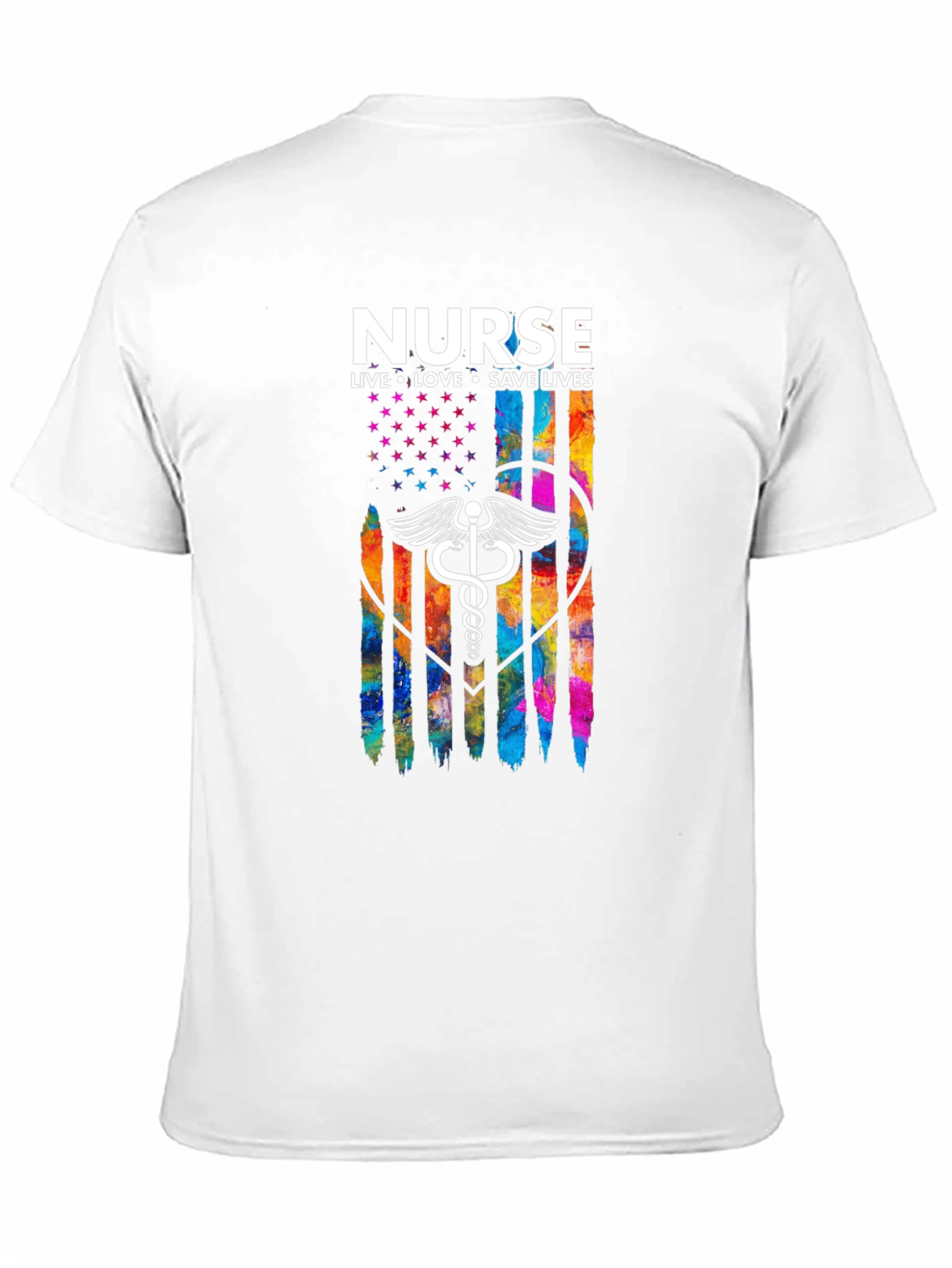 Nurse Flag T-Shirt - Live Love Save Lives