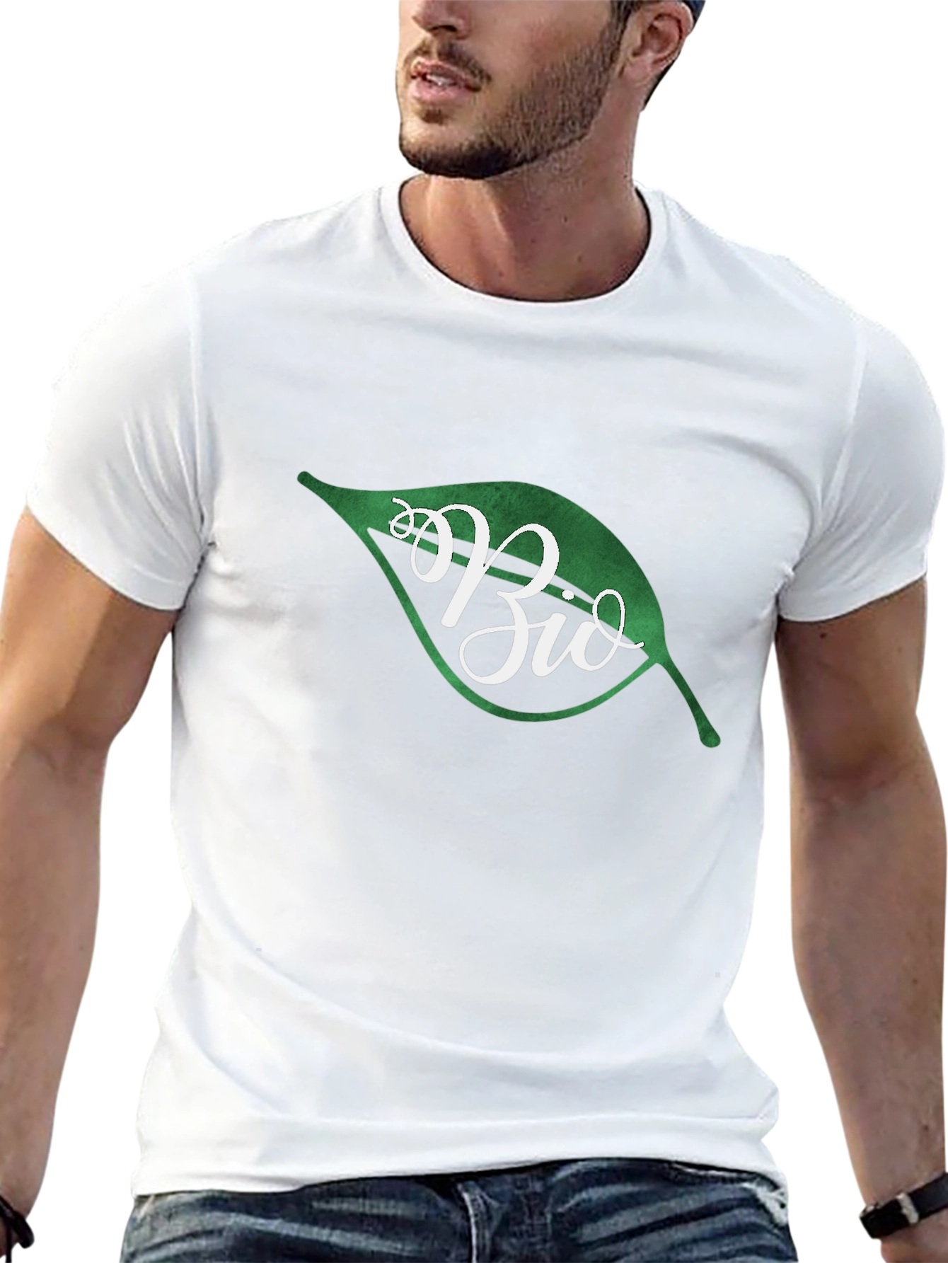 Eco-Friendly Bio Leaf Graphic T-Shirt