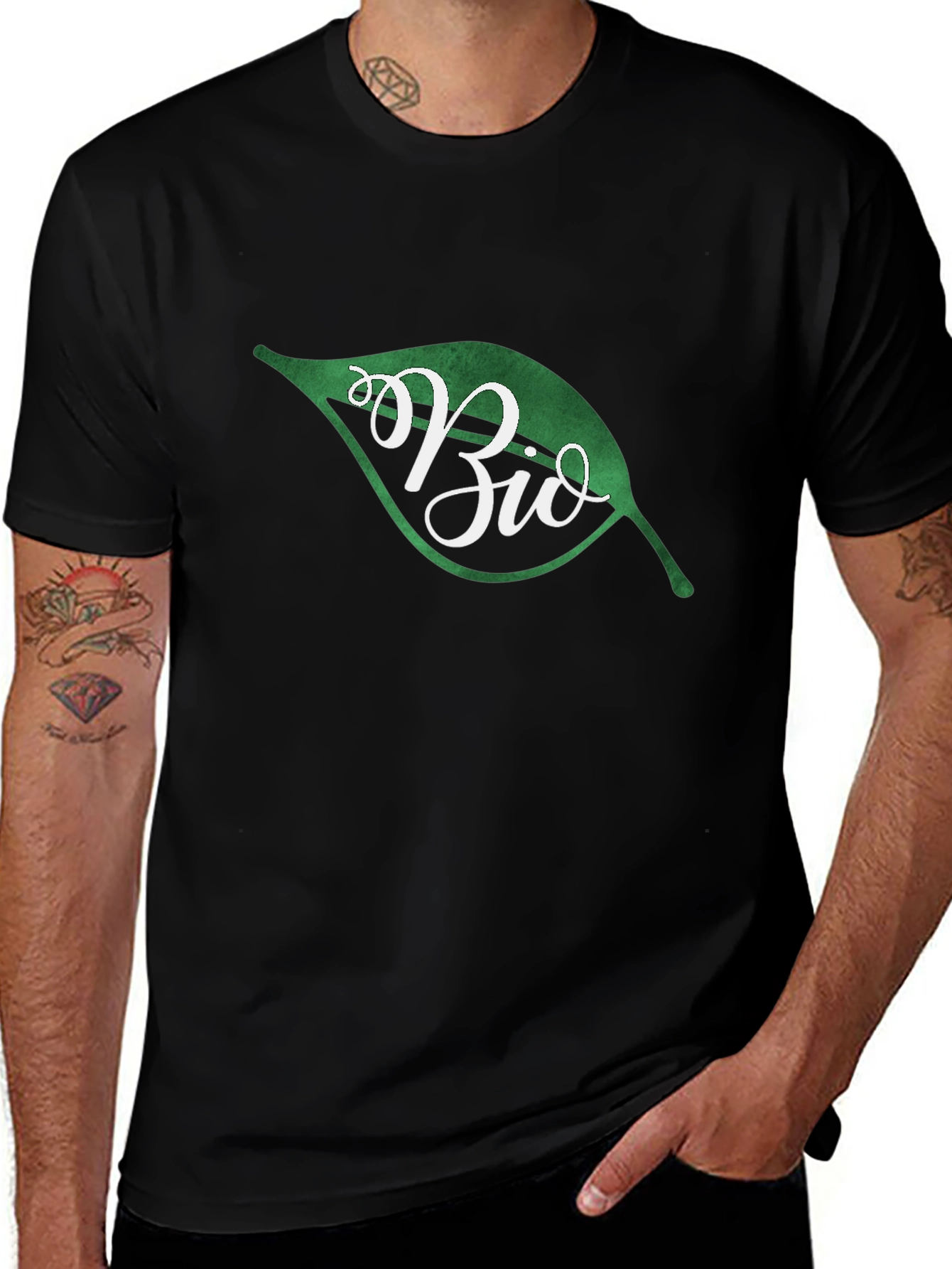Eco-Friendly Bio Leaf Graphic T-Shirt