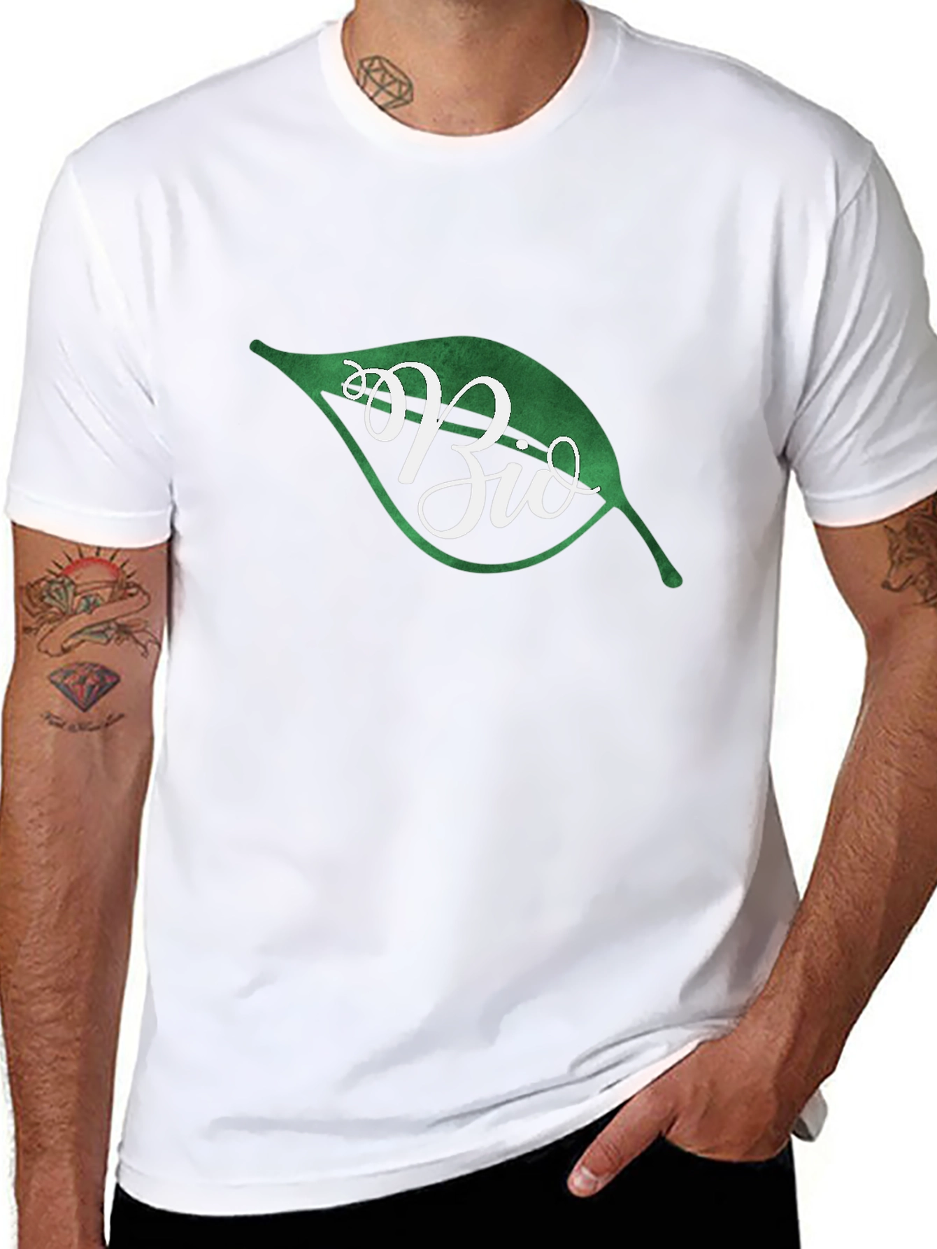 Eco-Friendly Bio Leaf Graphic T-Shirt