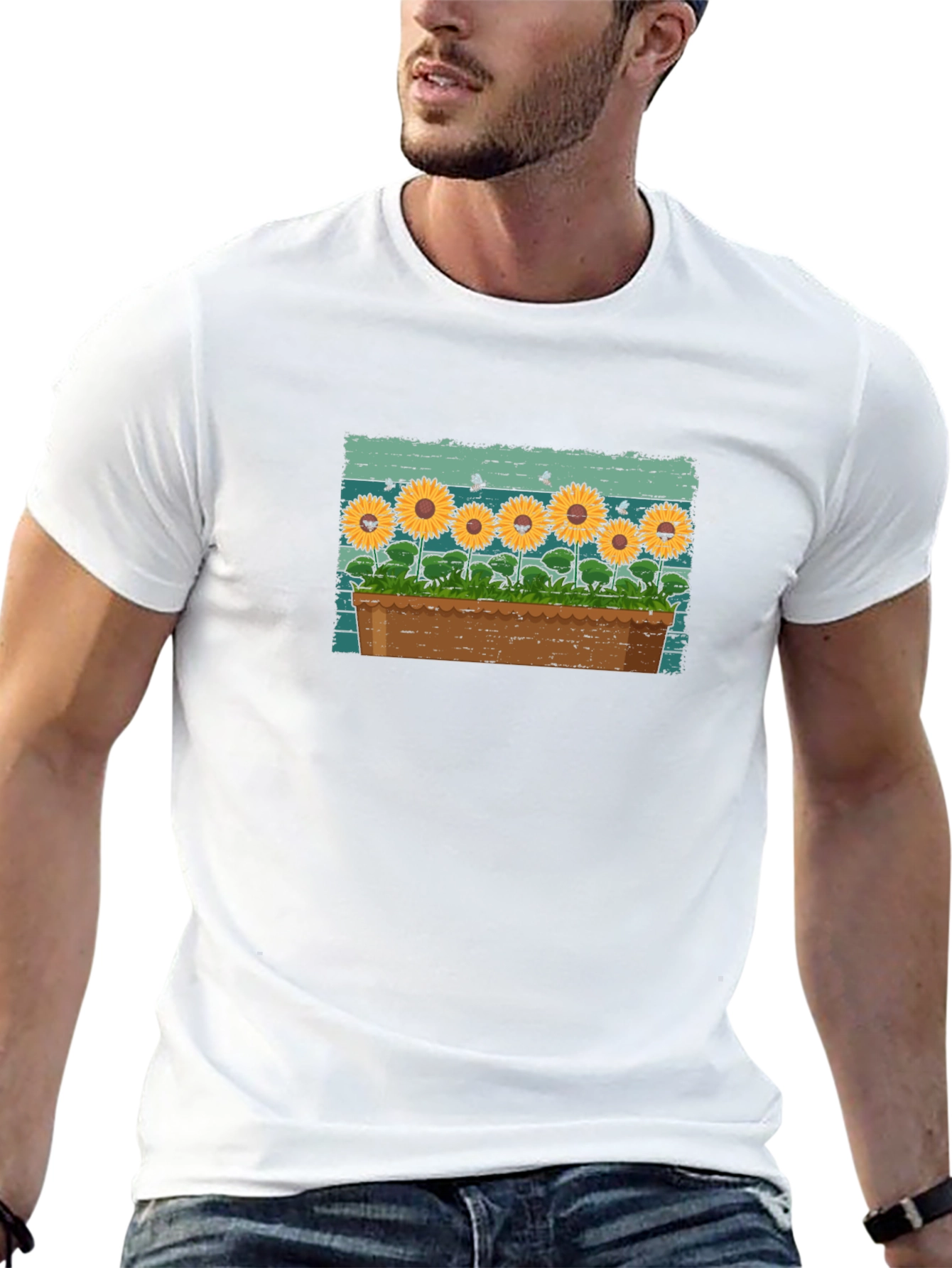 Sunflower Pot Graphic Tee