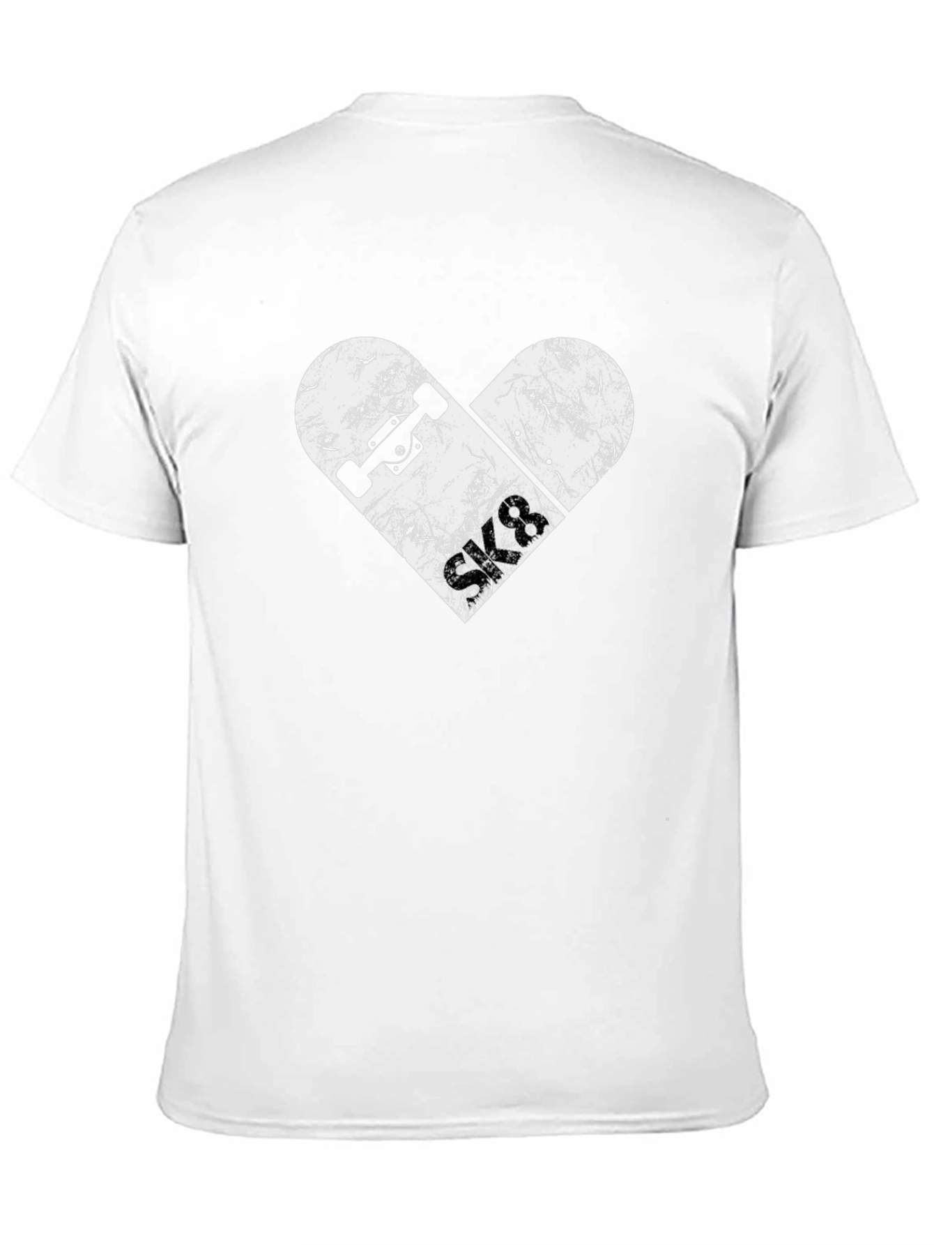 Skateboard Heart Graphic Tee - Black