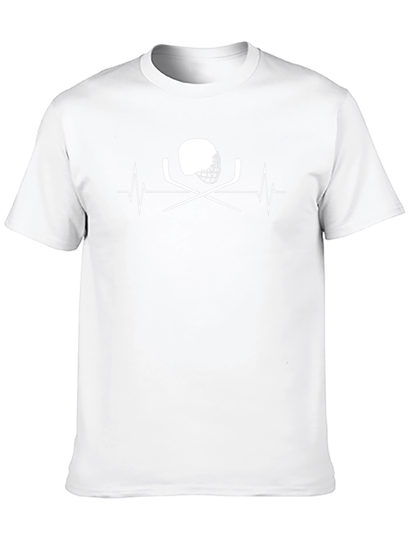 Hockey Heartbeat T-Shirt - Black Cotton Tee
