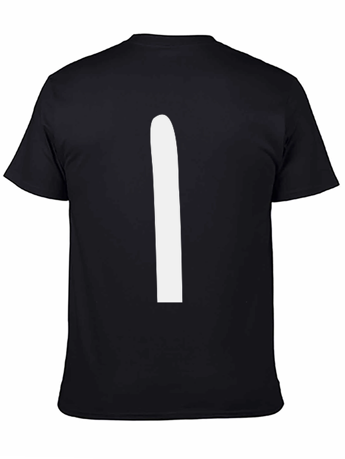 Black T-Shirt with White Stripe