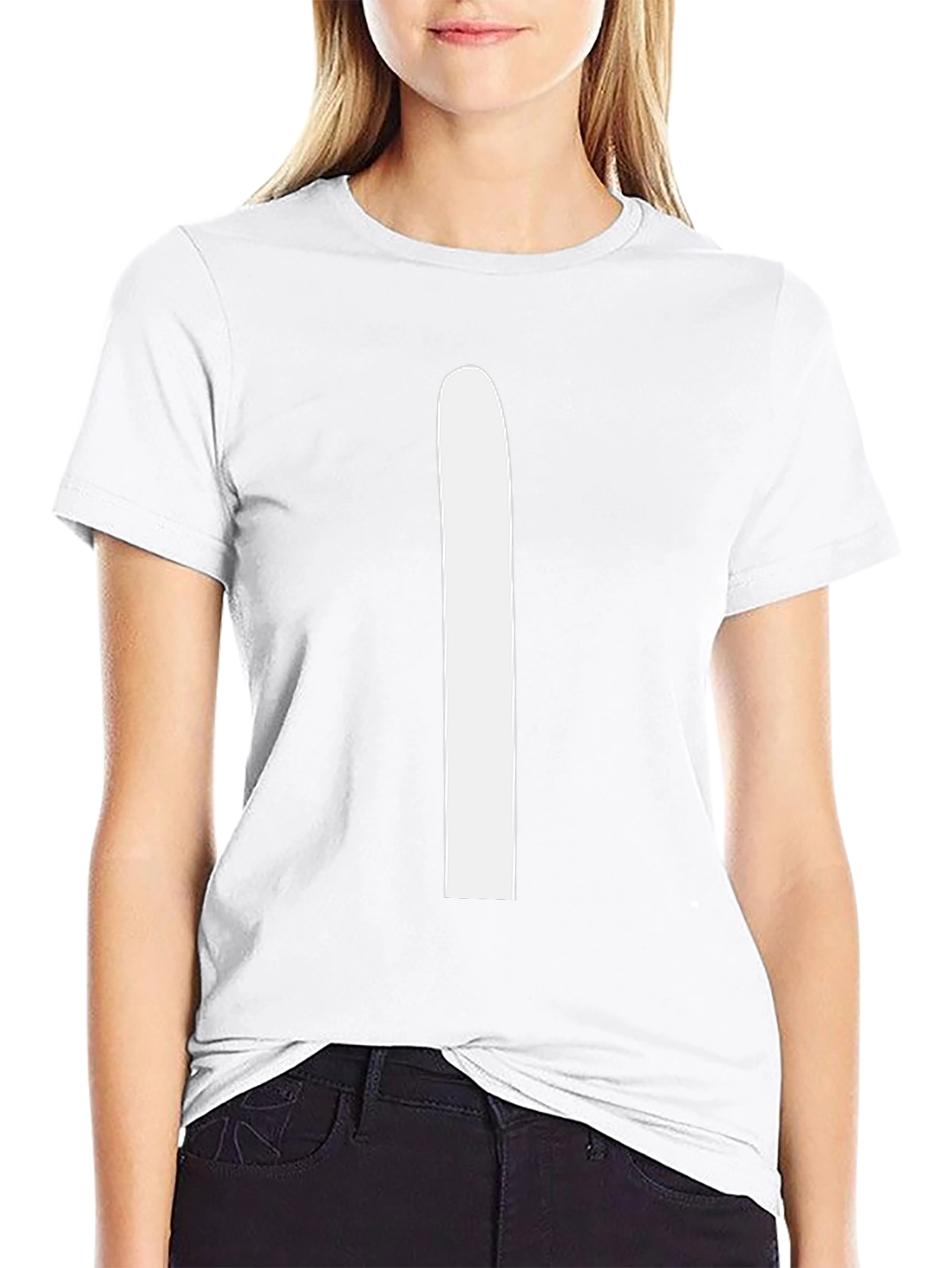 Black T-Shirt with White Stripe