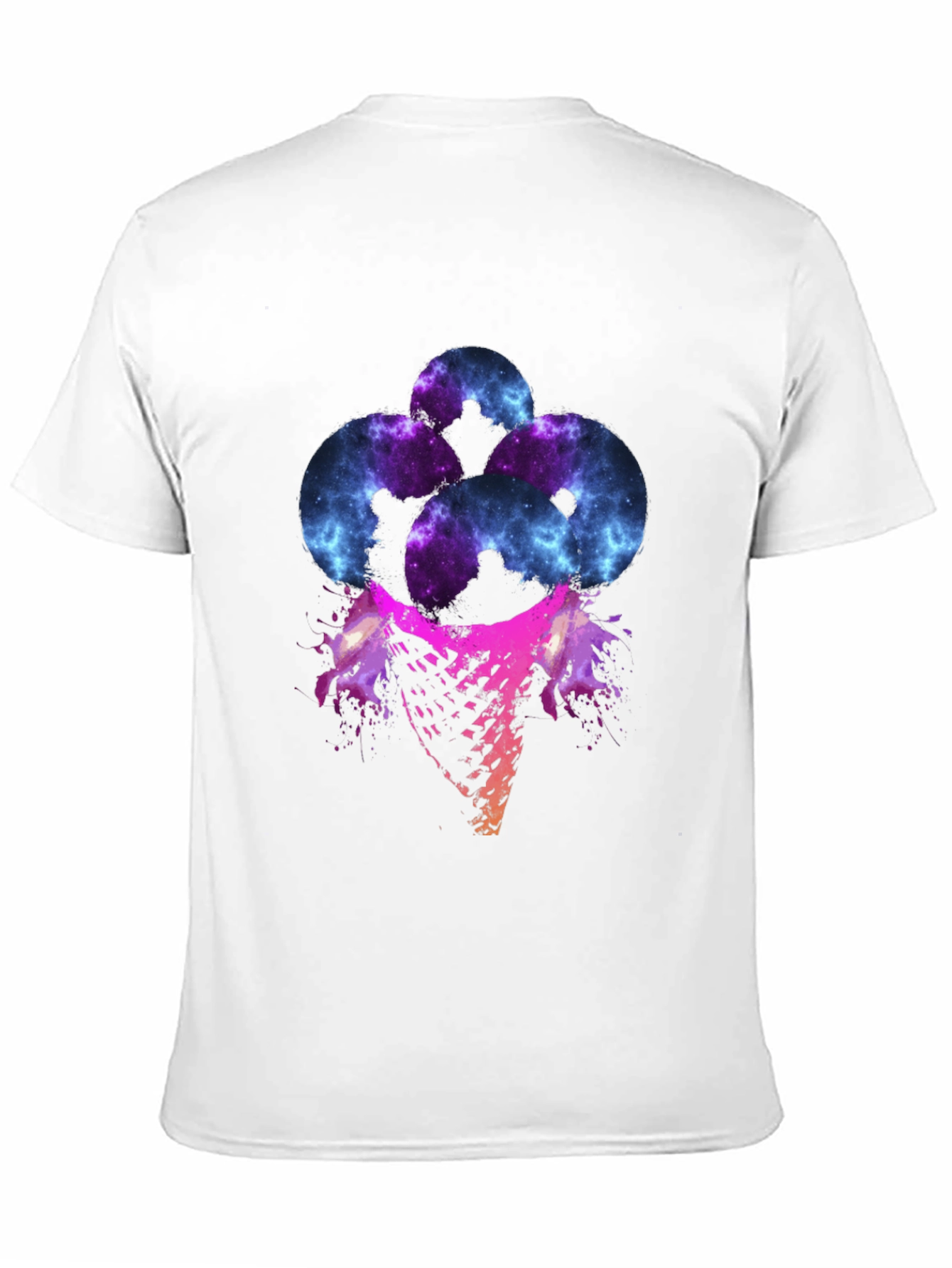 Galaxy Ice Cream Graphic Tee - Mens Black T-Shirt