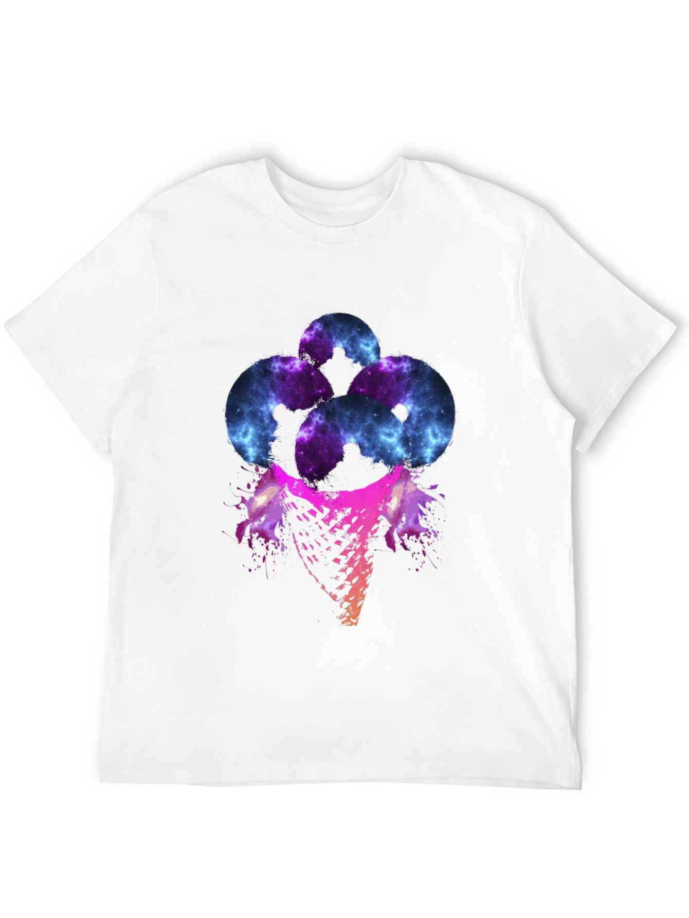 Galaxy Ice Cream Graphic Tee - Mens Black T-Shirt