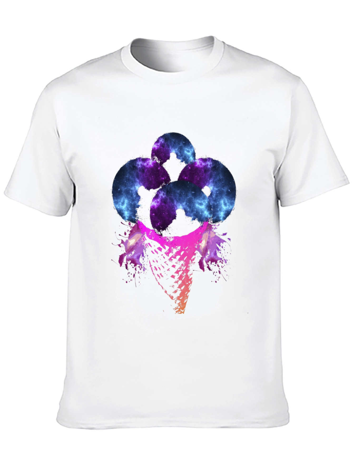 Galaxy Ice Cream Graphic Tee - Mens Black T-Shirt