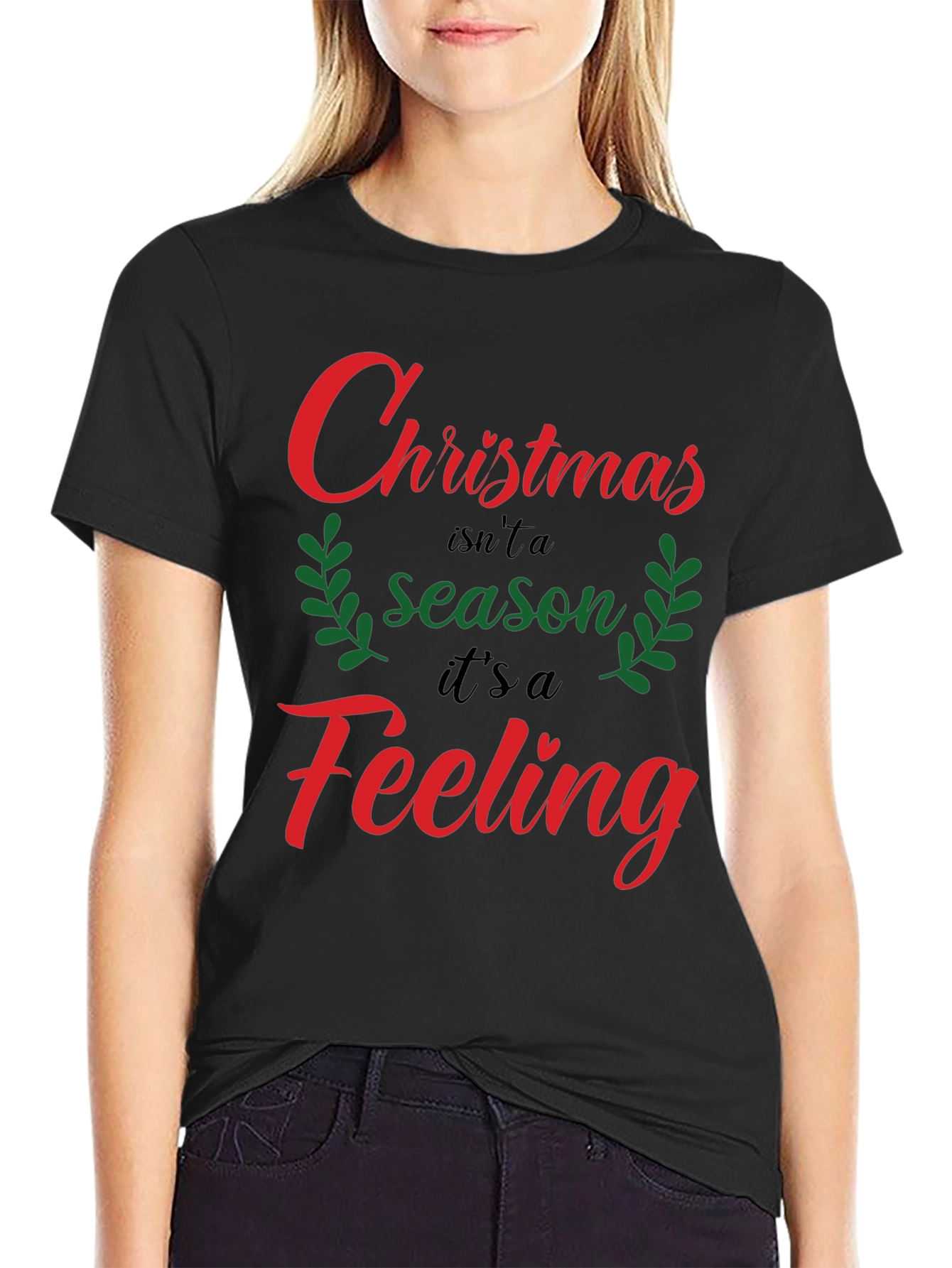Christmas Feeling Graphic Tee Shirt