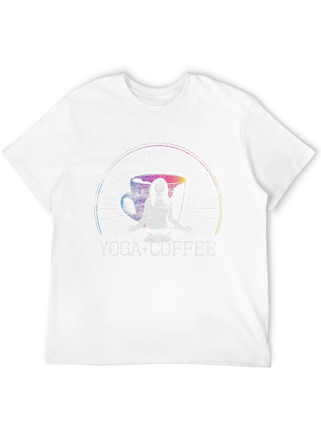 Yoga + Coffee Graphic T-Shirt Black