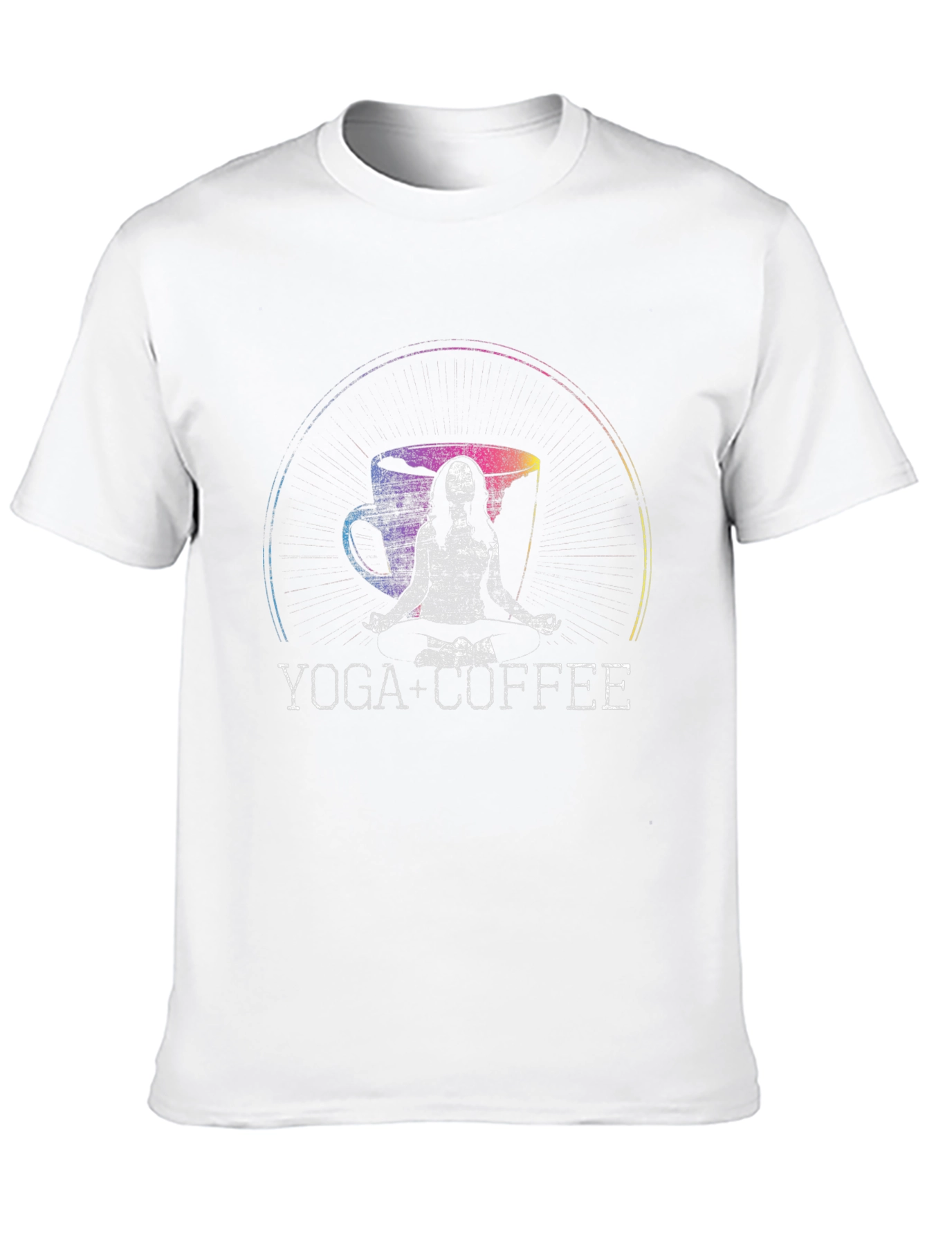 Yoga + Coffee Graphic T-Shirt Black