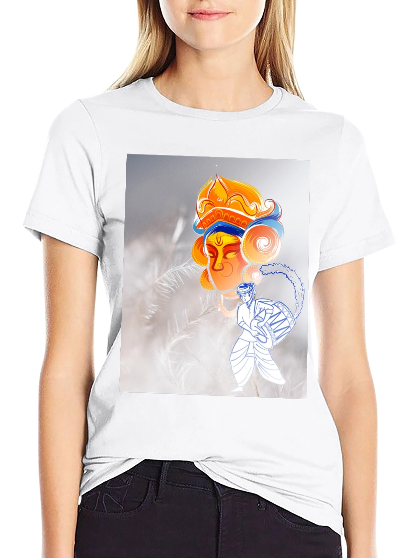 Durga Puja T-Shirt: Black Graphic Tee