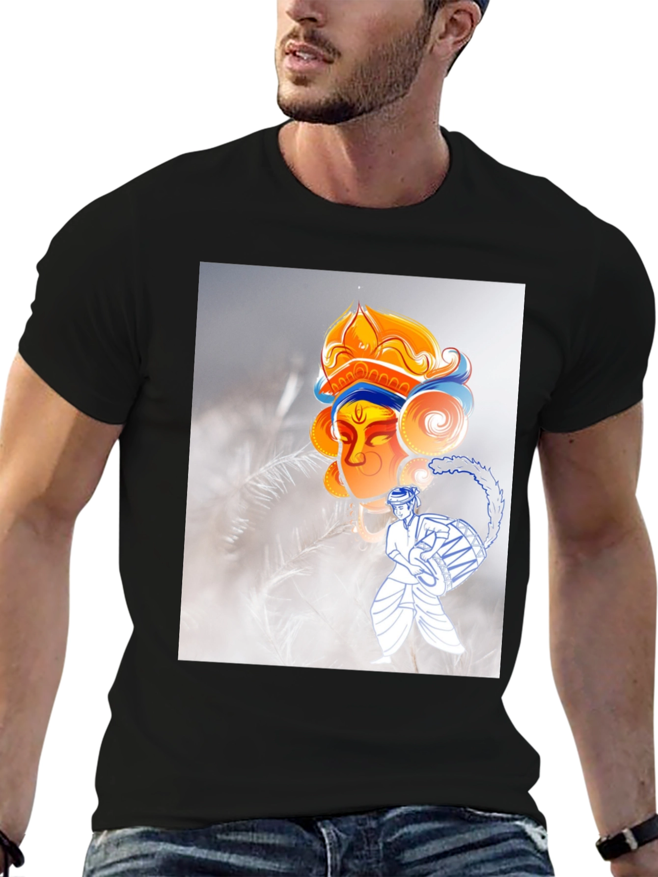 Durga Puja T-Shirt: Black Graphic Tee